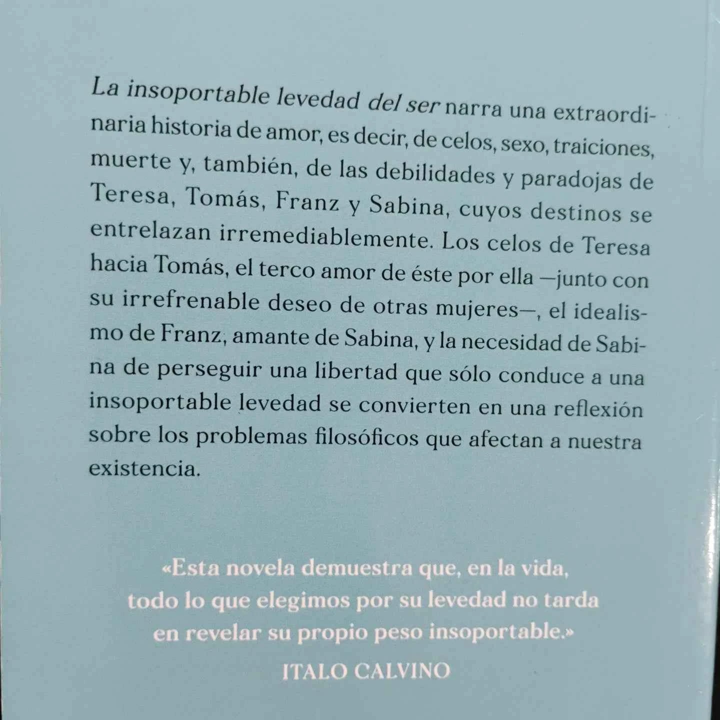 La insoportable levedad del ser - Milán Kundera