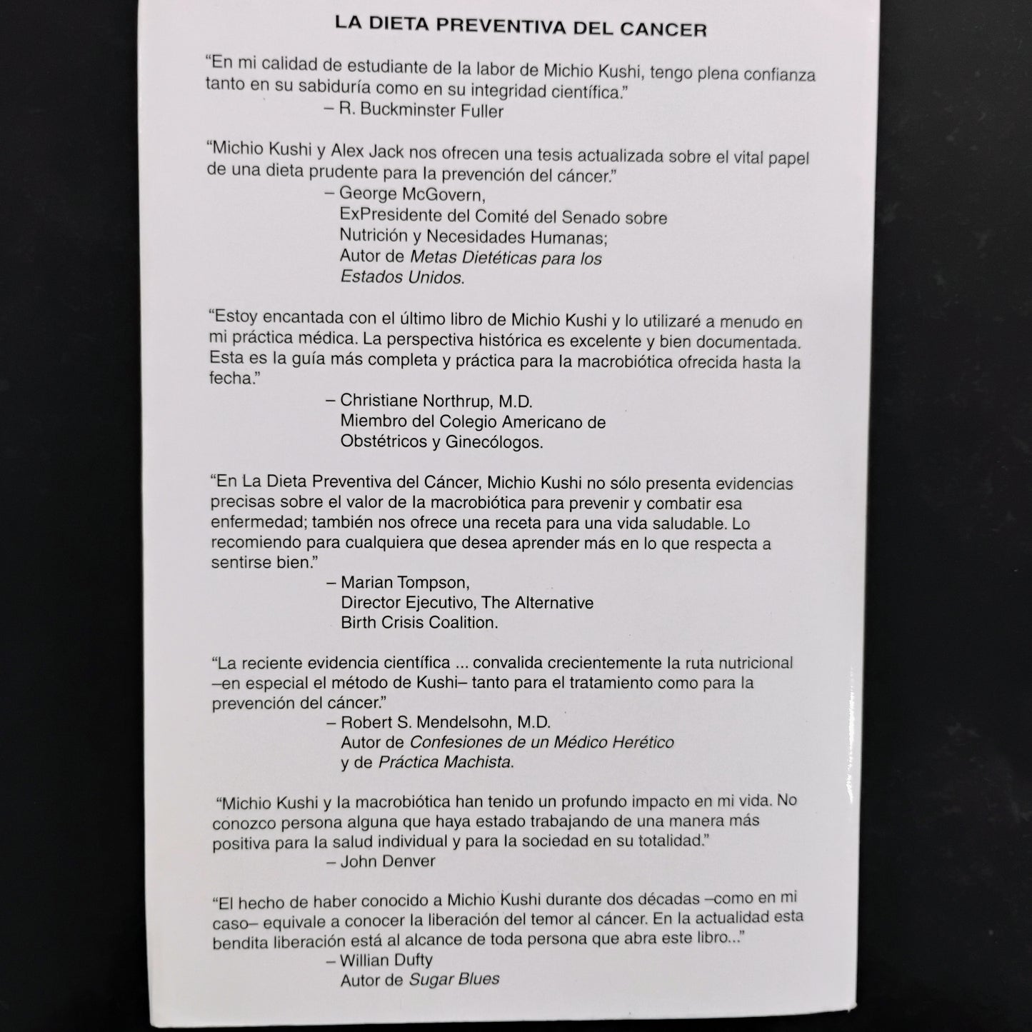 La Dieta Preventiva del Cáncer - Michio Kushi