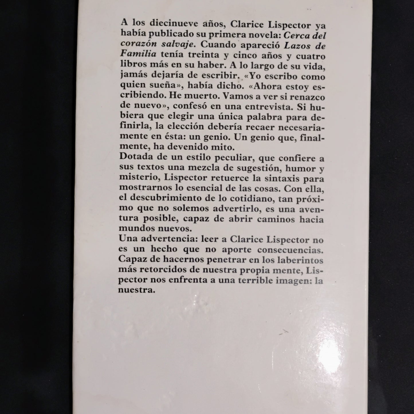 Lazos de familia - Claríce Lispector