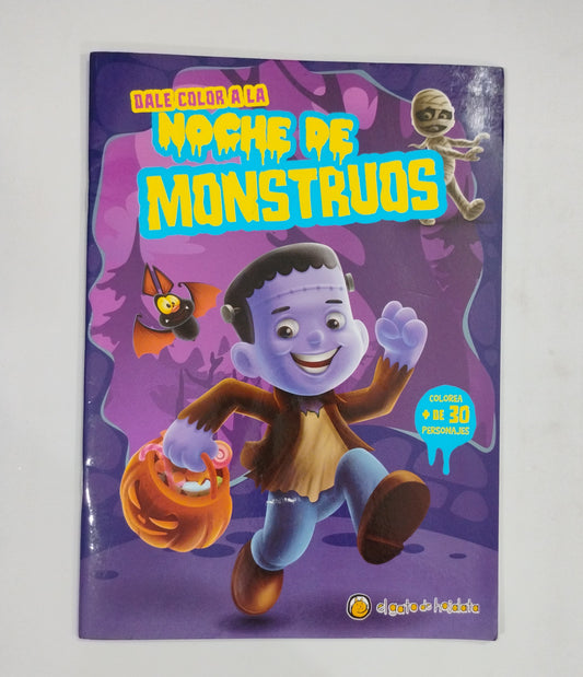 Dale color a la Noche de monstruos