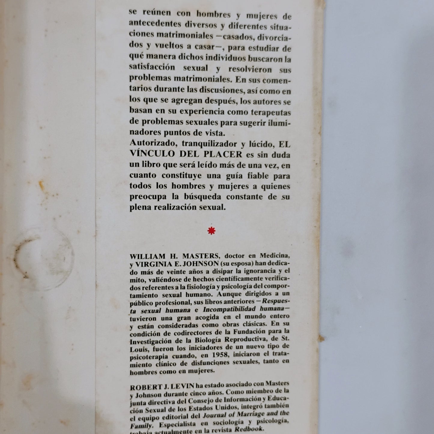 El vínculo del placer. Un nuevo enfoque del compromiso sexual - Masters & Johnson