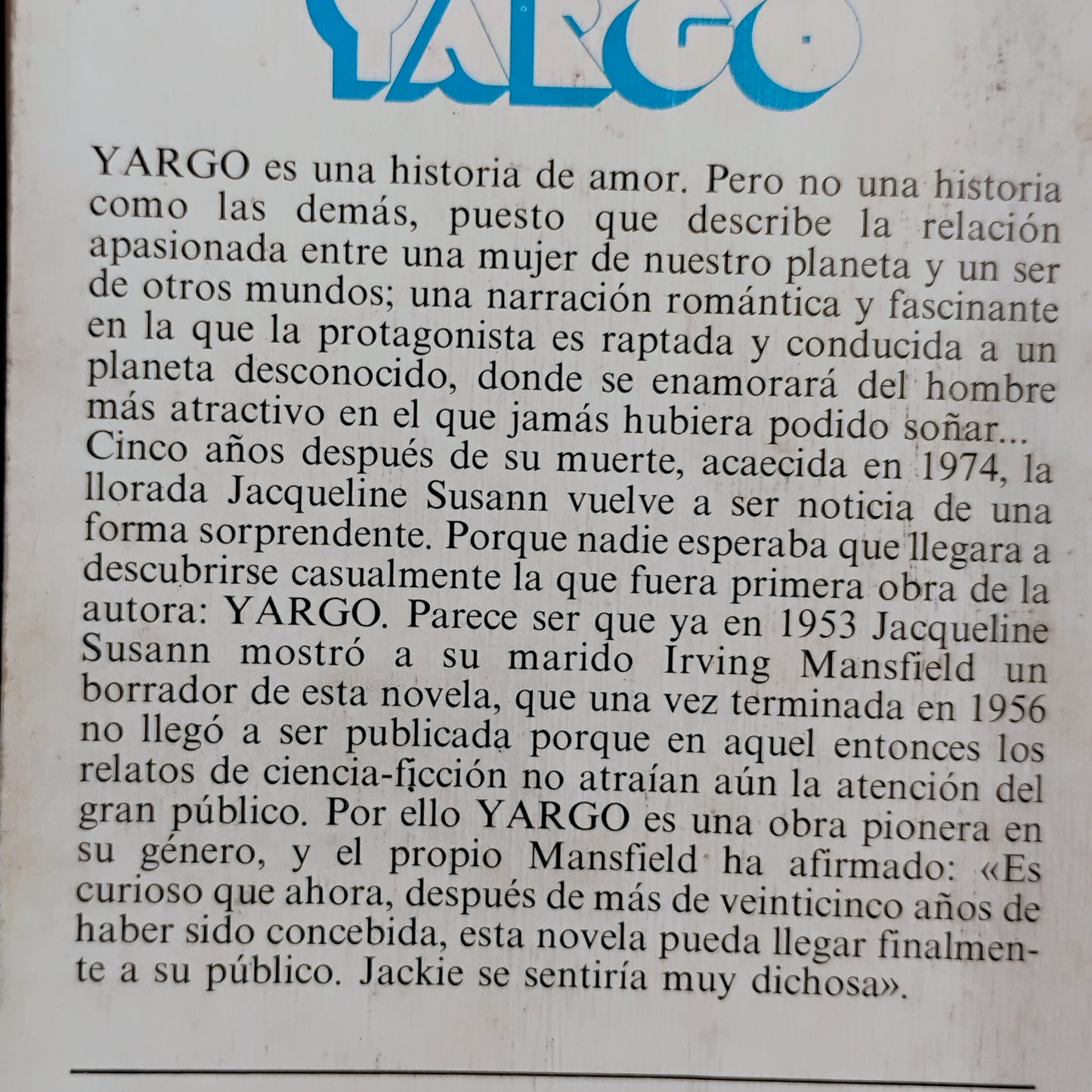 Yargo - Jacqueline Susann