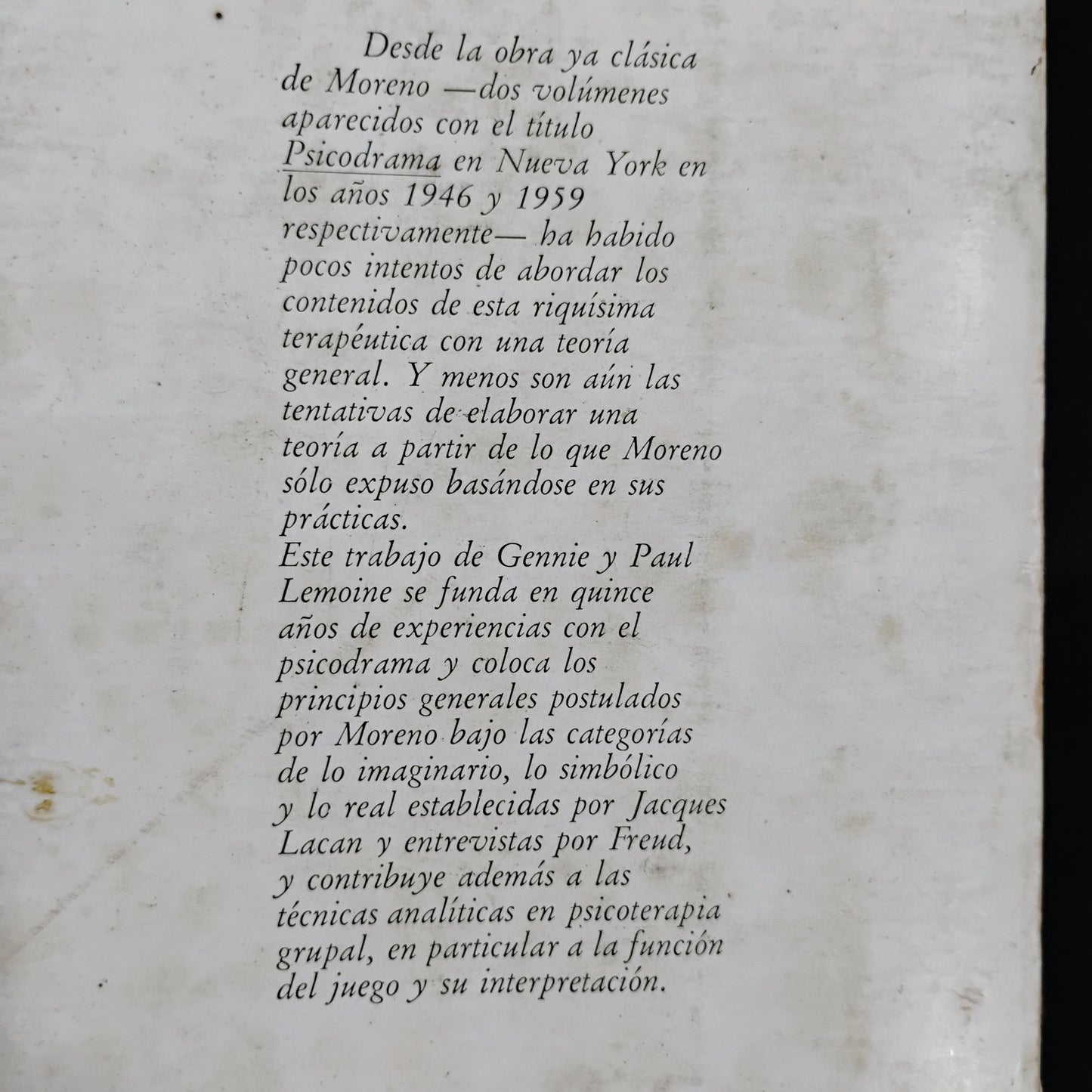 Teoría del Psicodrama - Gennie y Paul Lemoine