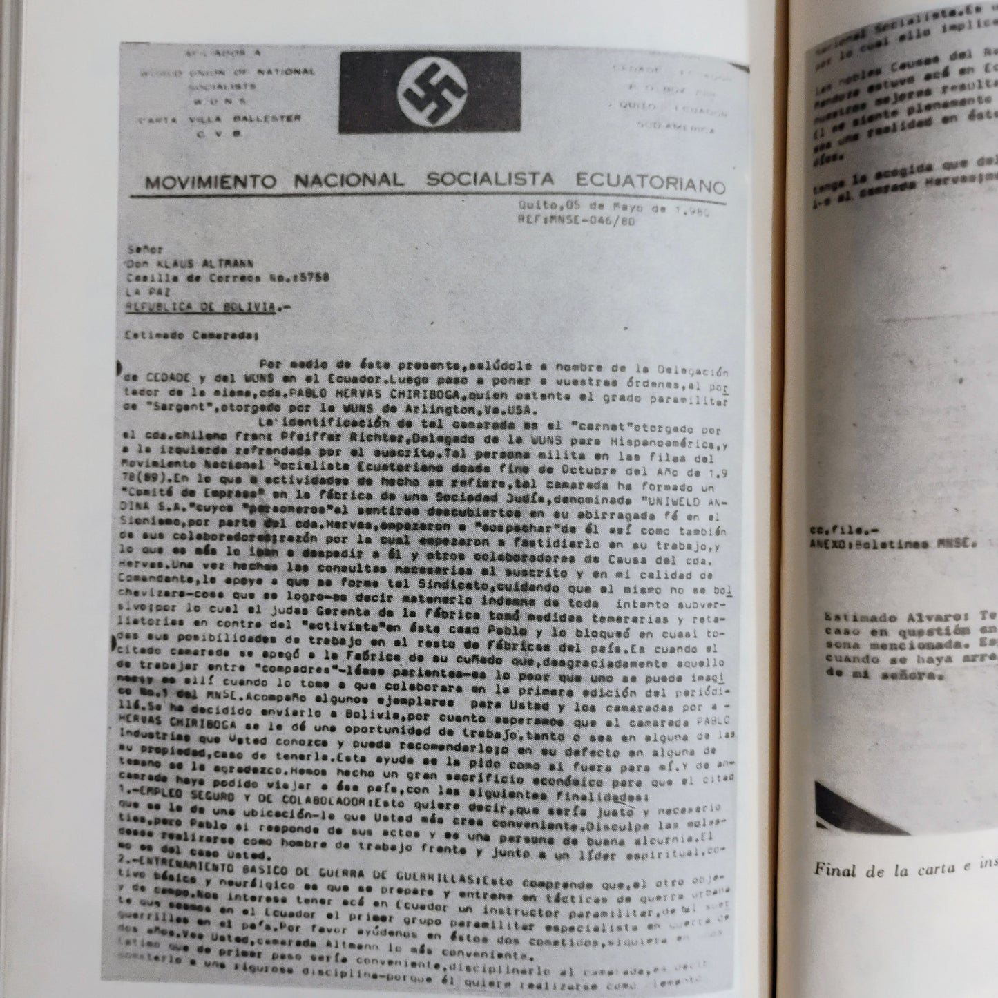 Klaus Barbie en Bolivia. Criminal hasta el final.- Gustavo A. Sánchez Salazar/Elisabeth Reimann
