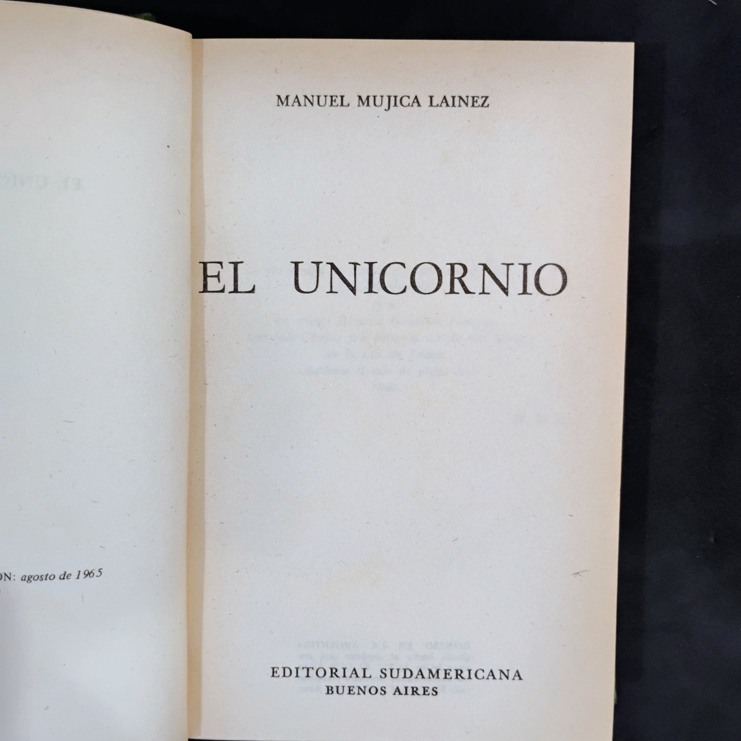 El unicornio - Manuel Mujica Lainez