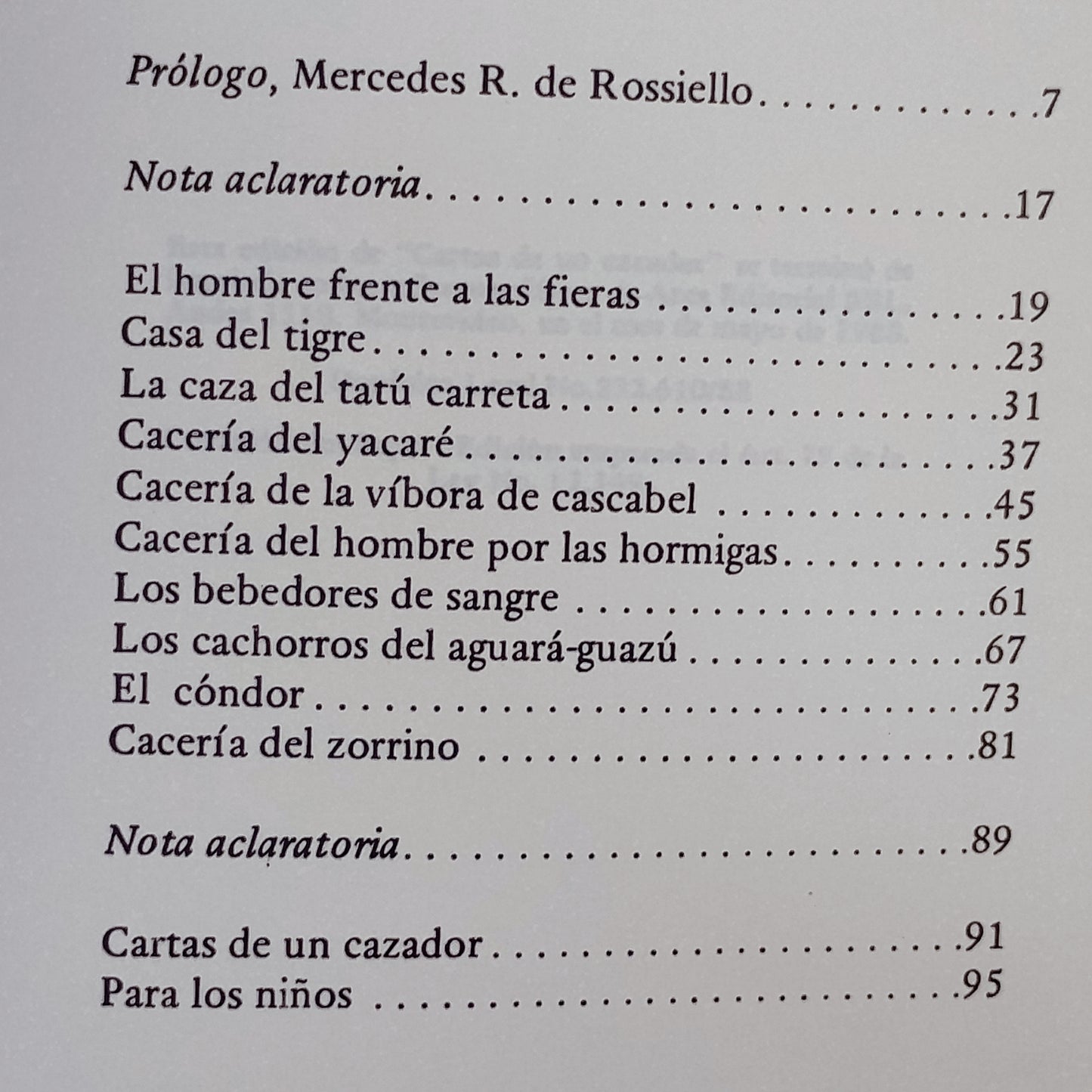 Cartas de un cazador - Horacio Quiroga