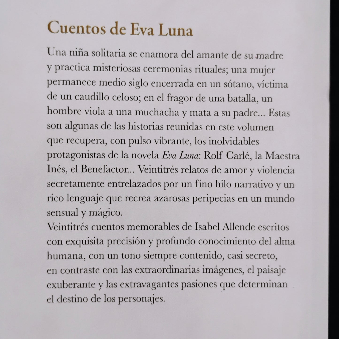 Cuentos de Eva Luna - Isabel Allende