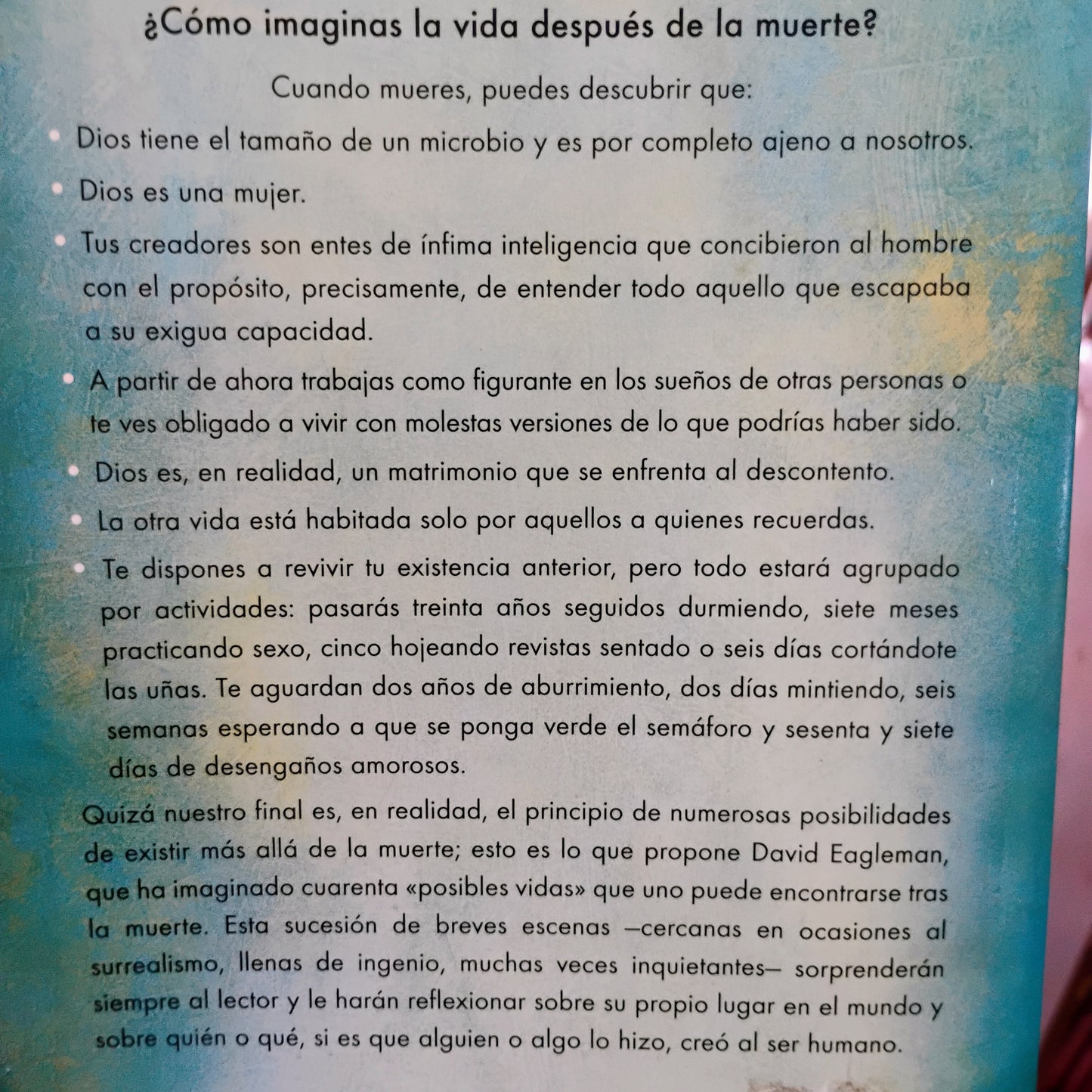 SUM. Cuarenta historias desde la otra vida - David Eagleman