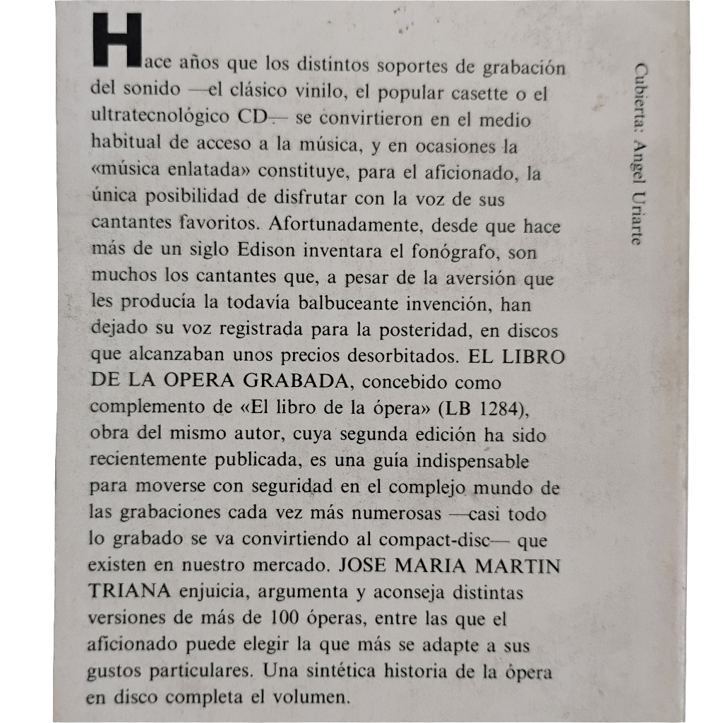 El libro de la ópera grabada - José María Martín Triana