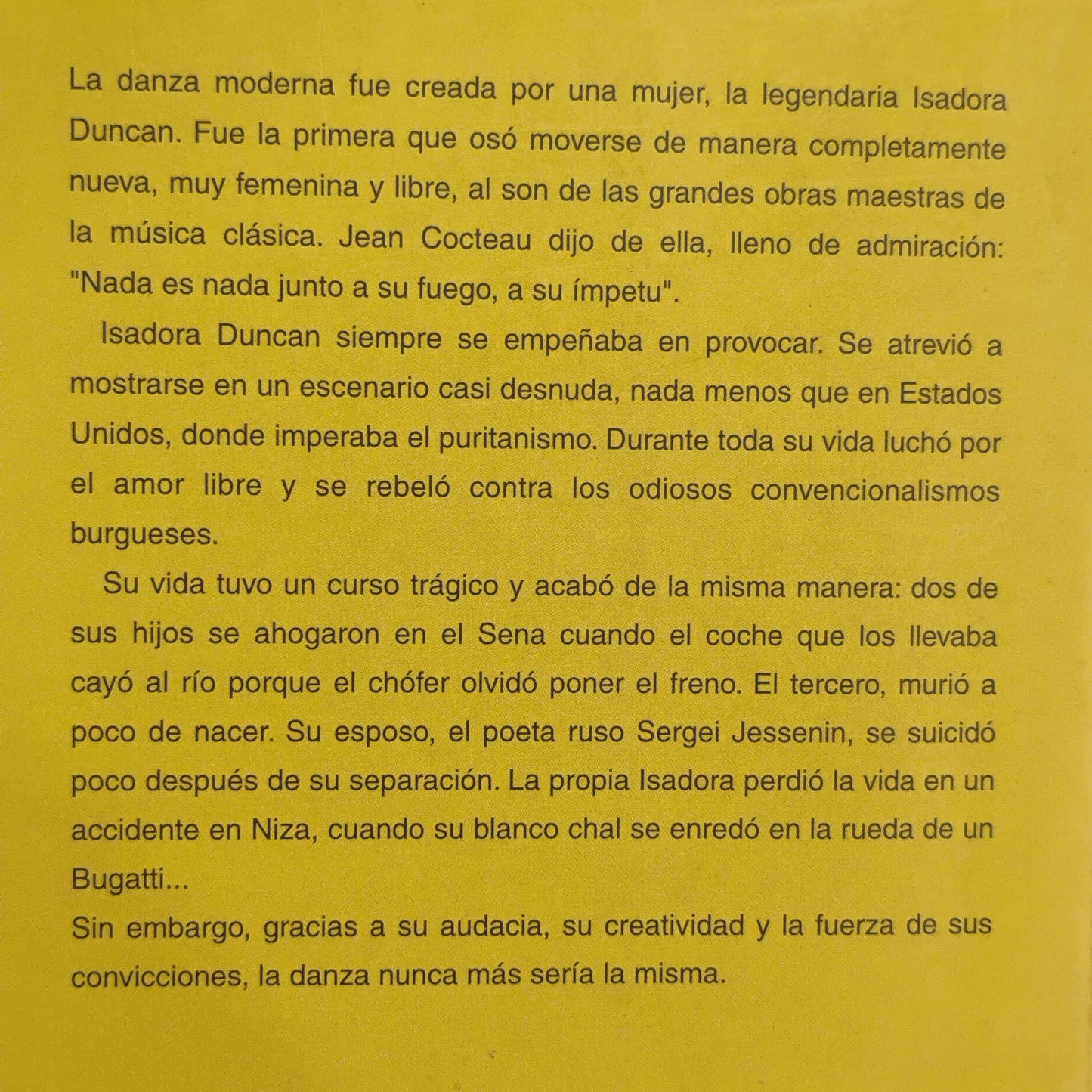 ISADORA DUNCAN. "Bailar, el movimiento eterno" - Jochen Schmidt