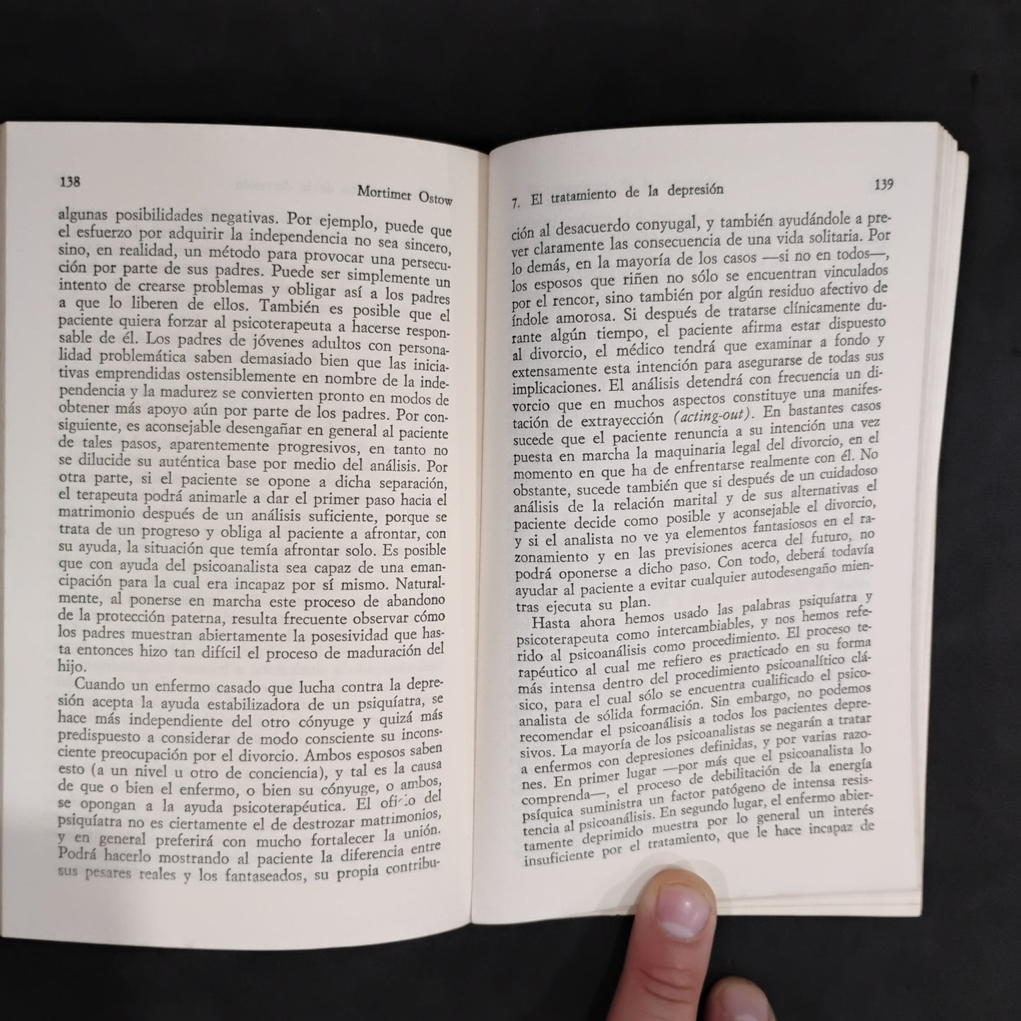Mortimer Ostow: La depresión: la psicología de la melancolía.