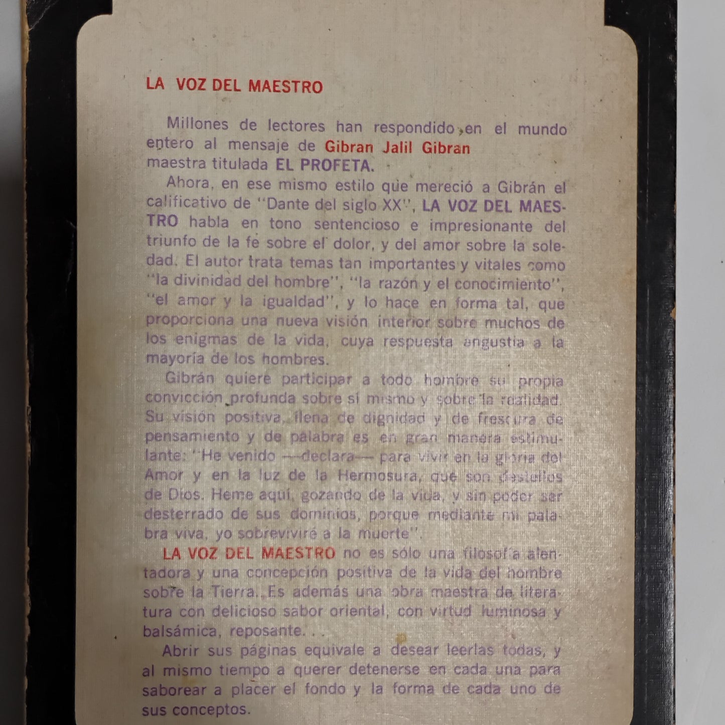 La voz del maestro - Gibran Jalil Gibran