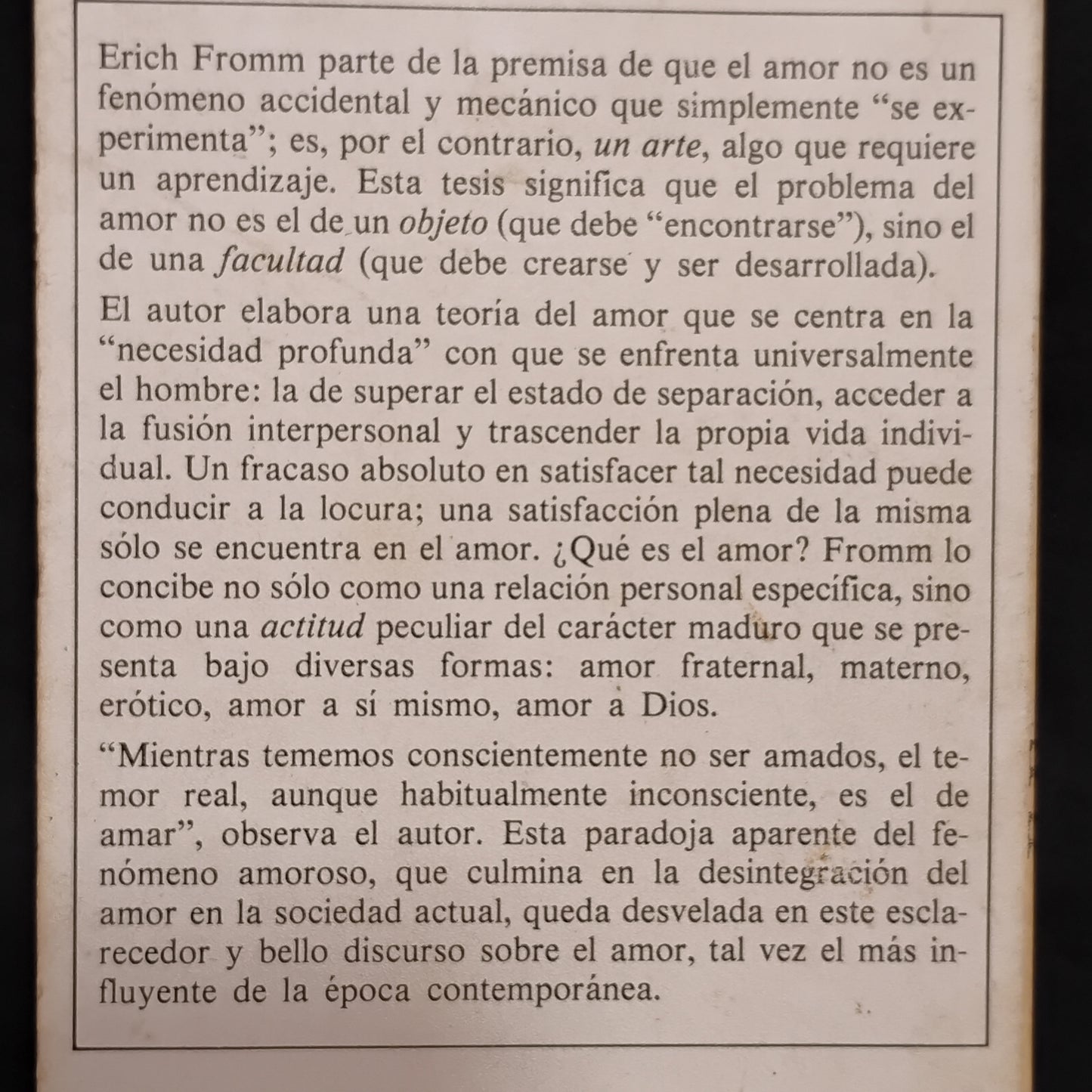 El arte de amar - Erich Fromm