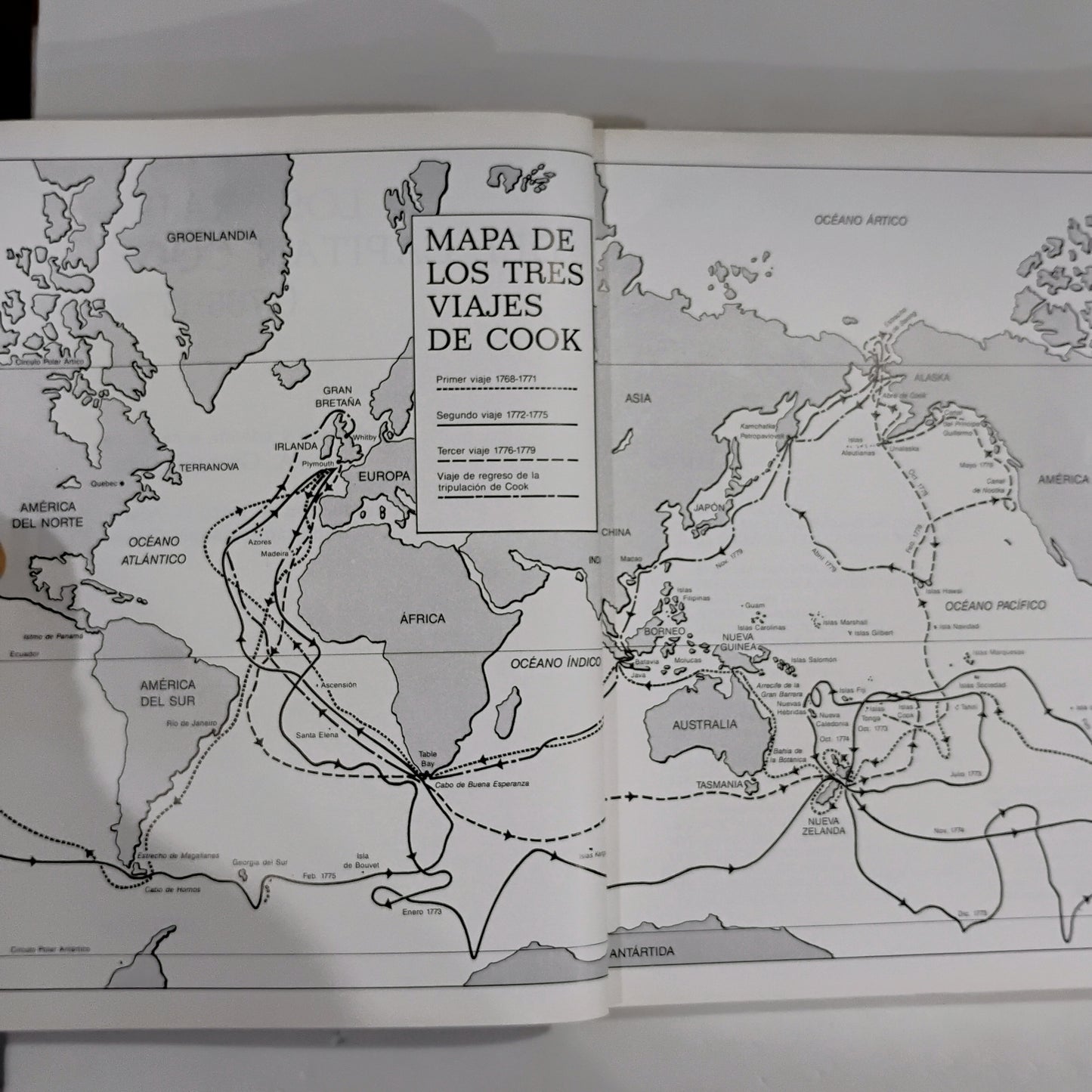 Los viajes del Capitán Cook (1768-1779)