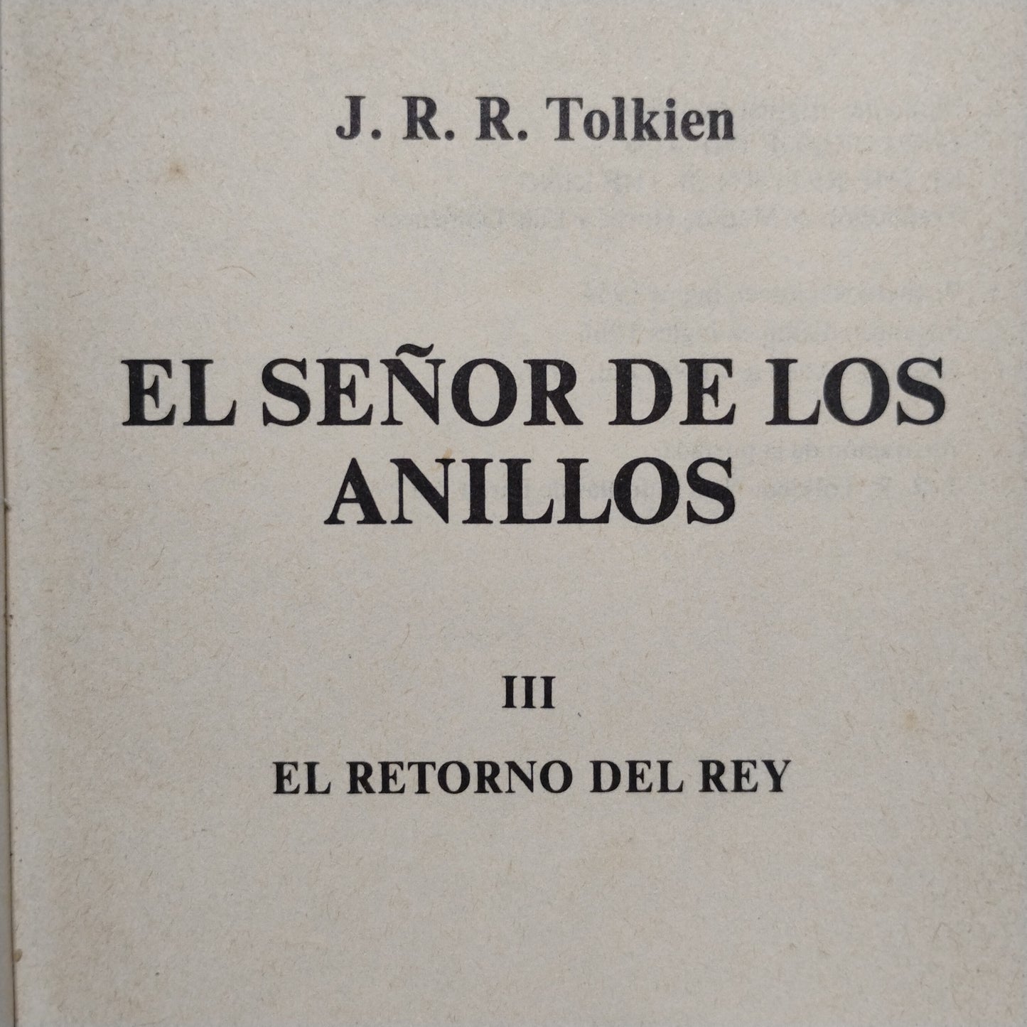 El Señor de los Anillos III. El retorno del rey - J.R.R. Tolkien