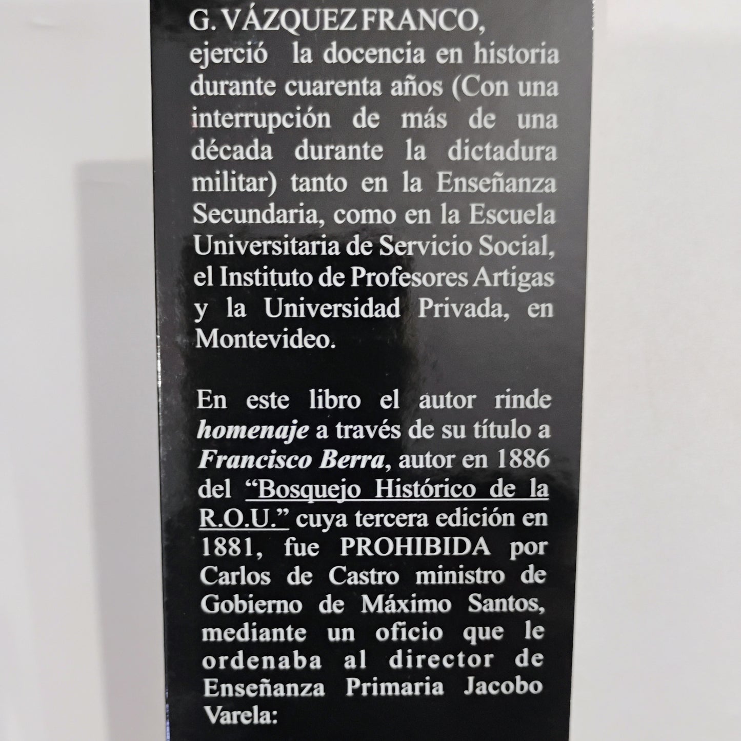 Francisco Berra, LA HISTORIA PROHIBIDA - Guillermo Vázquez Franco