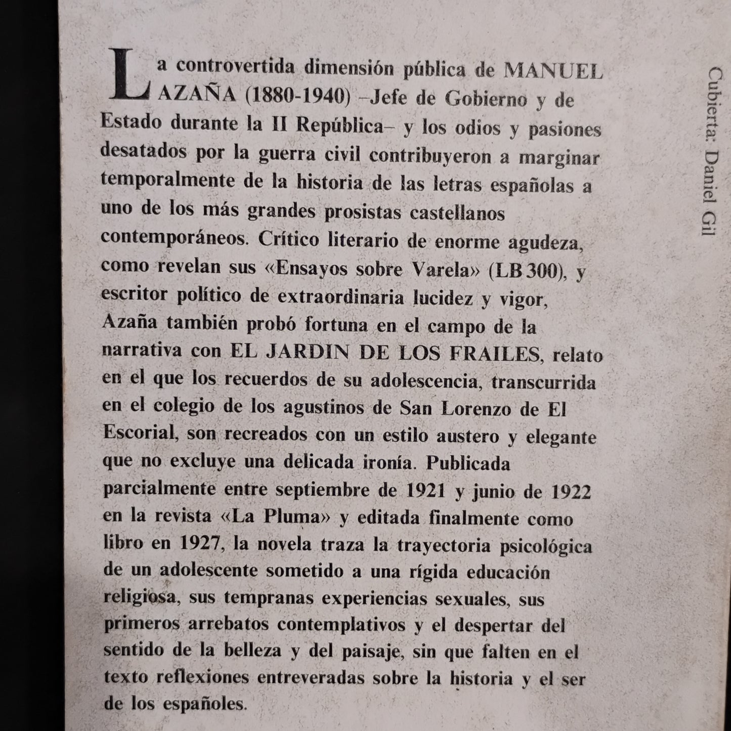 El jardín de los frailes - Manuel Azaña