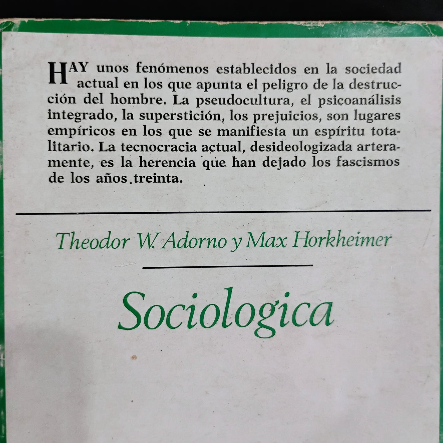 Sociologica - Theodore Adorno, Max Horkheimer