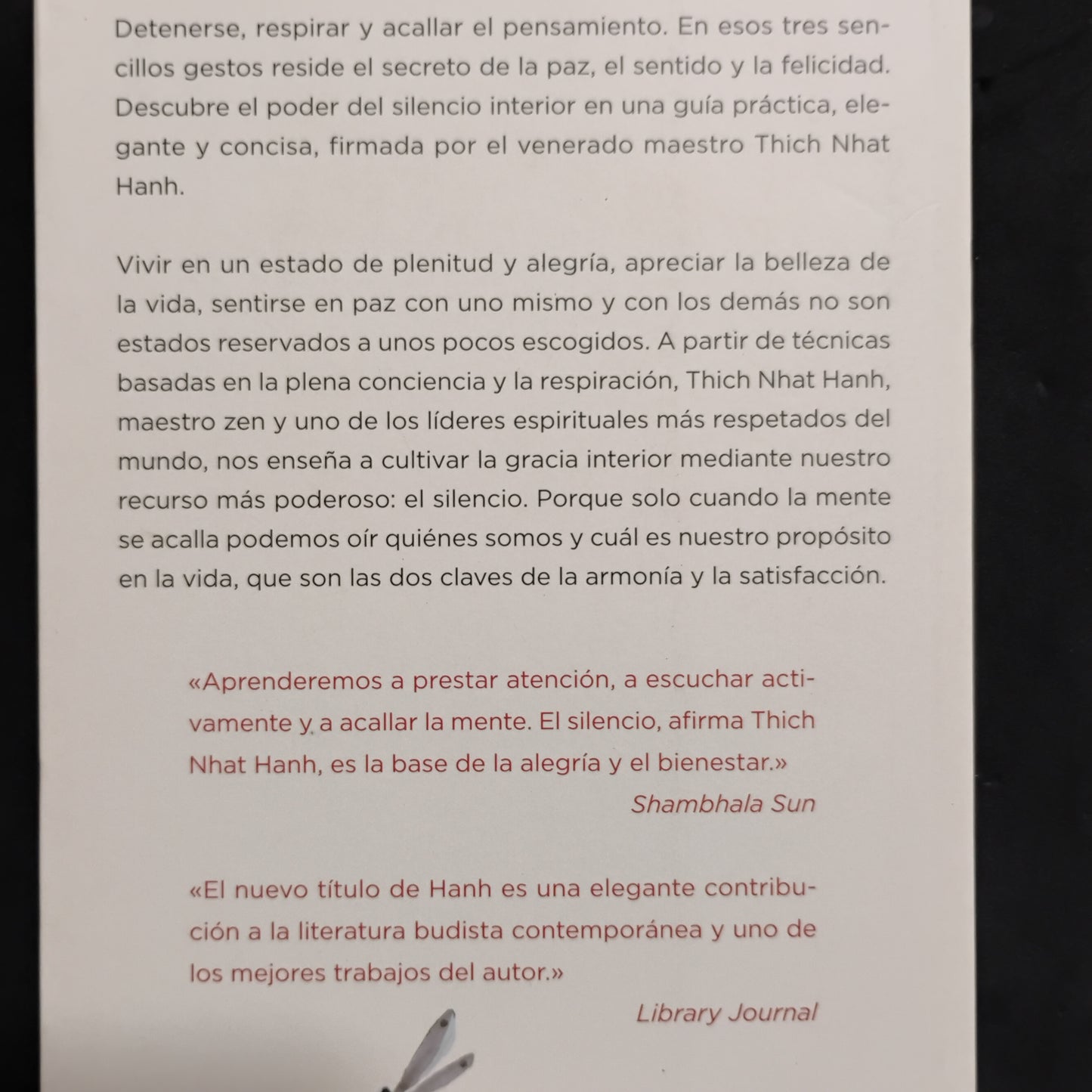 SILENCIO. El poder de la quietud en un mundo ruidoso - Thich Nhat Hahn