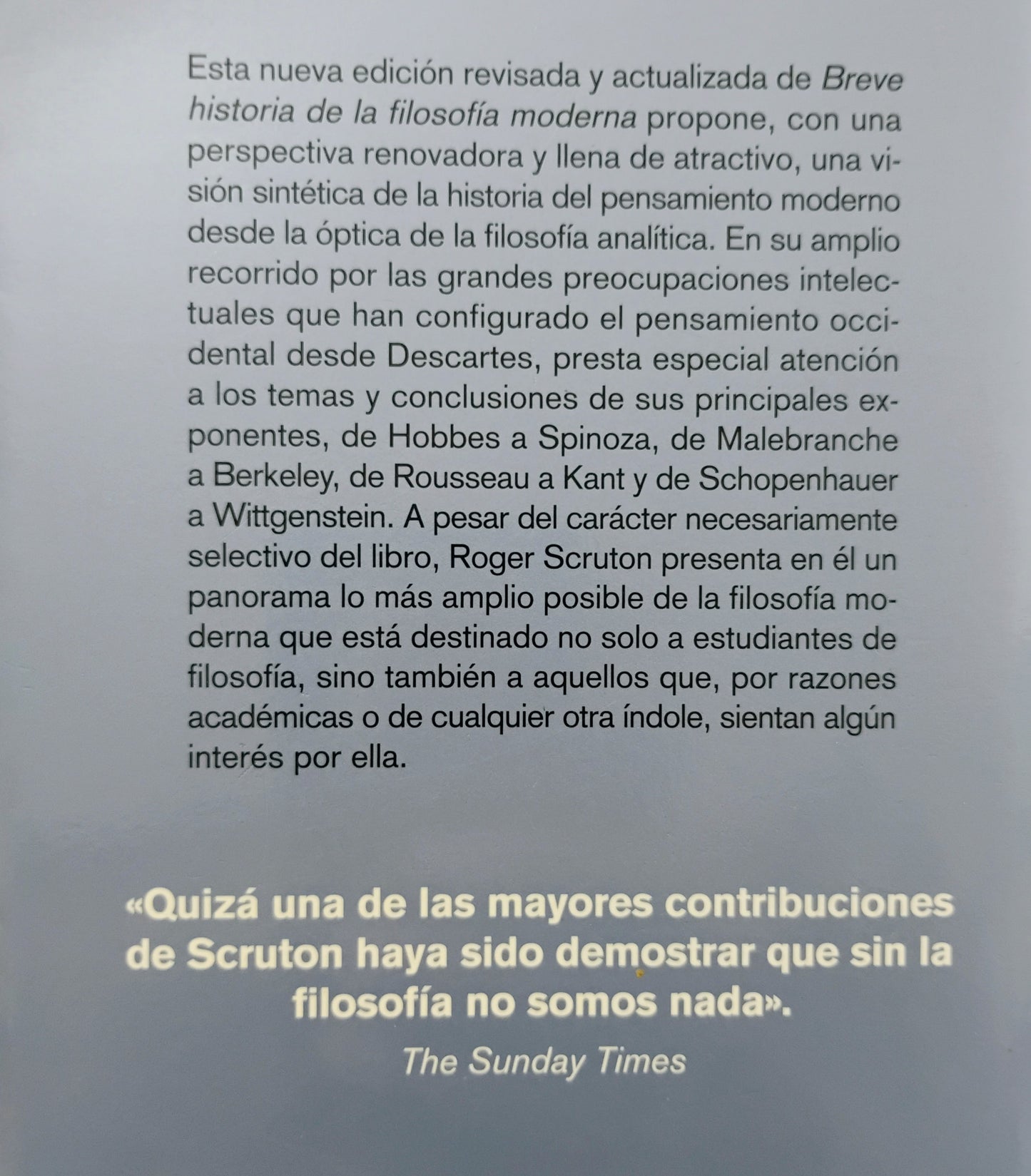 Breve historia de la filosofía moderna - Roger Scruton