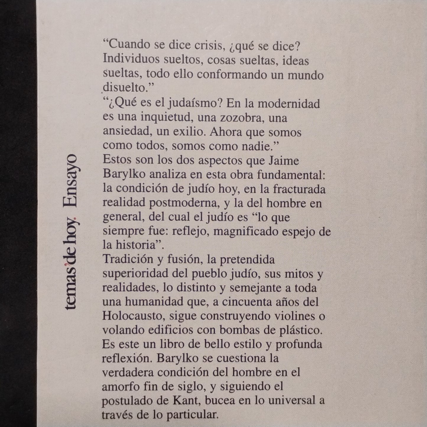 Judío, el ser en crisis - Jaime Barylko