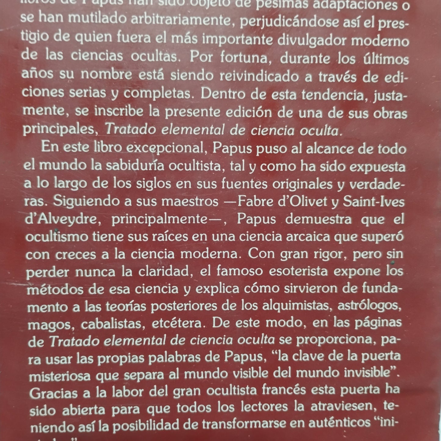Tratado elemental de CIENCIA OCULTA - Papus