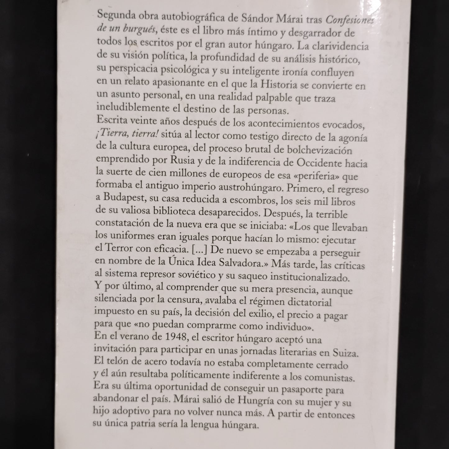 ¡Tierra, tierra! - Sándor Márai