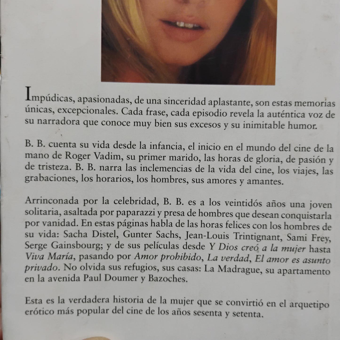 Brigitte Bardot. Iniciales B. B. Memorias