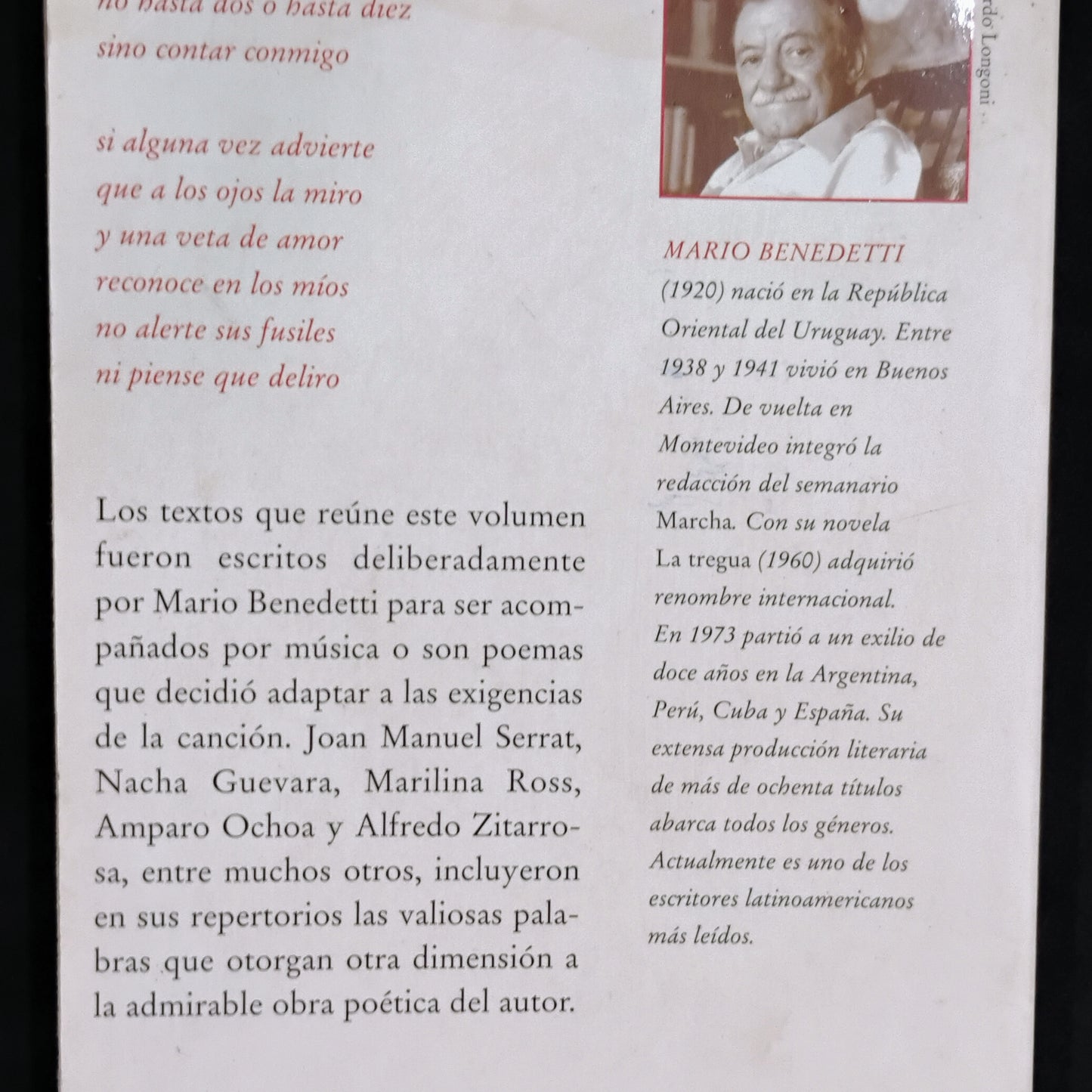 Canciones del más acá - Mario Benedetti