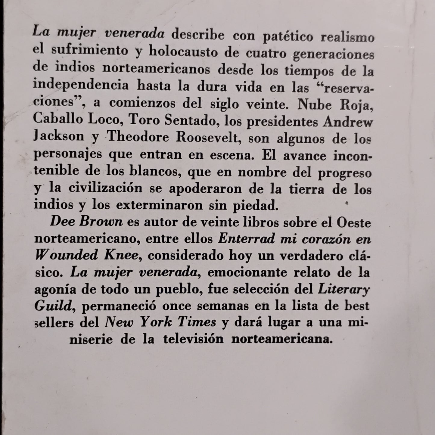 La mujer venerada - Dee Brown