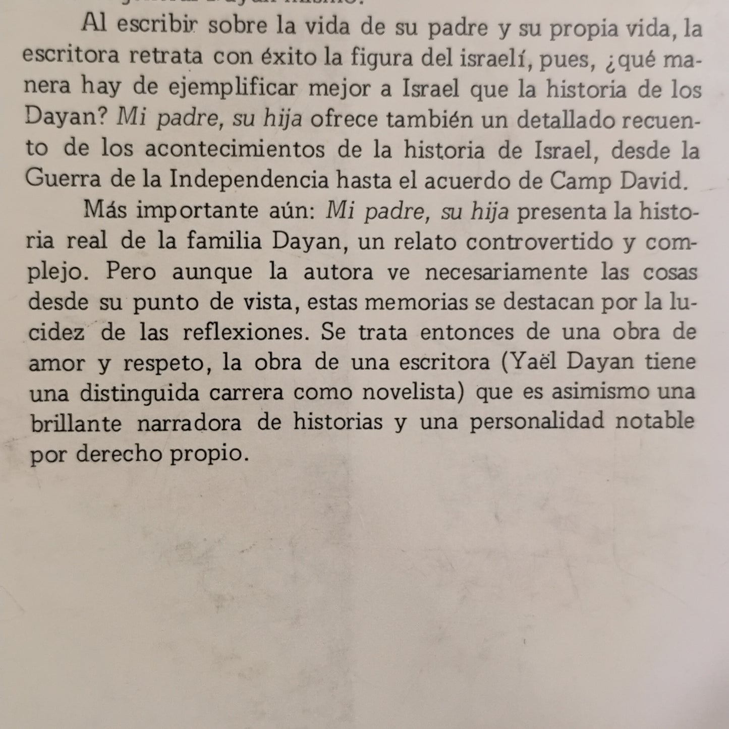 Mi padre, su hija - Yaël Dayan
