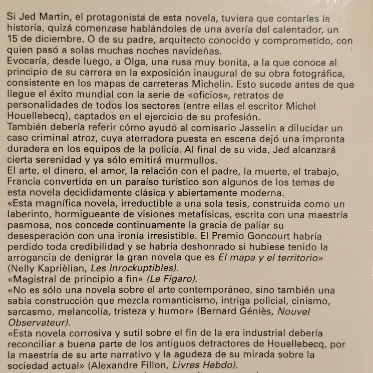 El mapa y el territorio - Michel Houellebecq