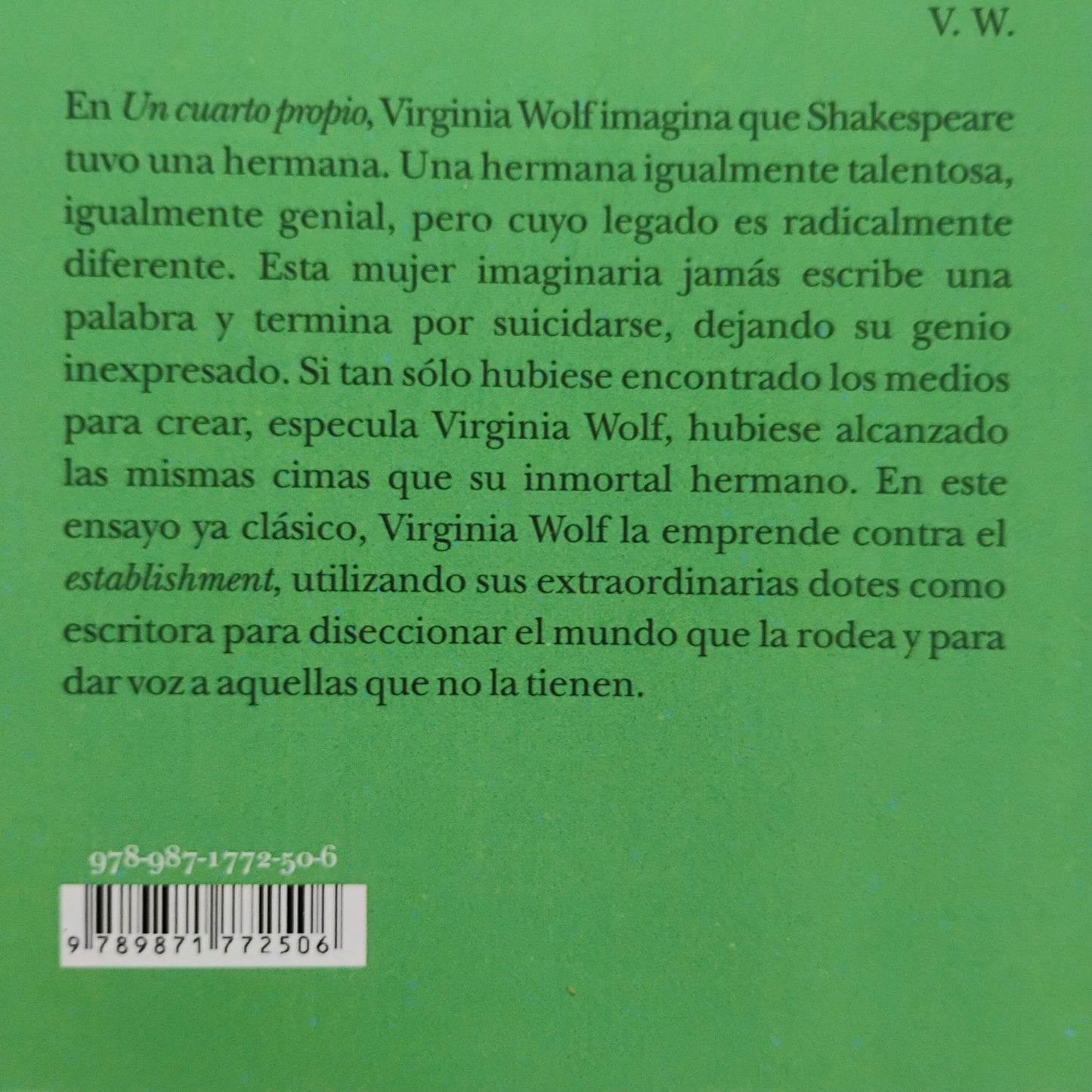 Un cuarto propio - Virginia Woolf