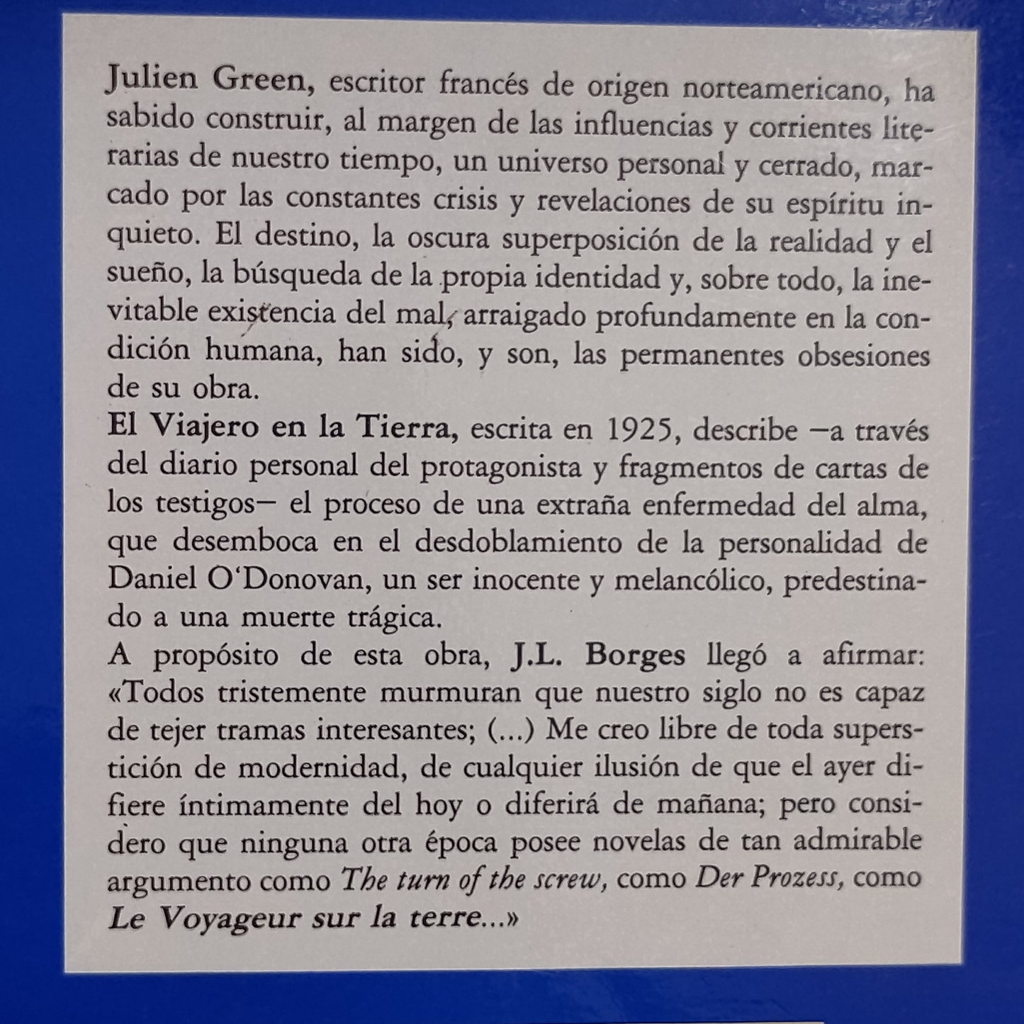 El viajero en la tierra - Julien Green