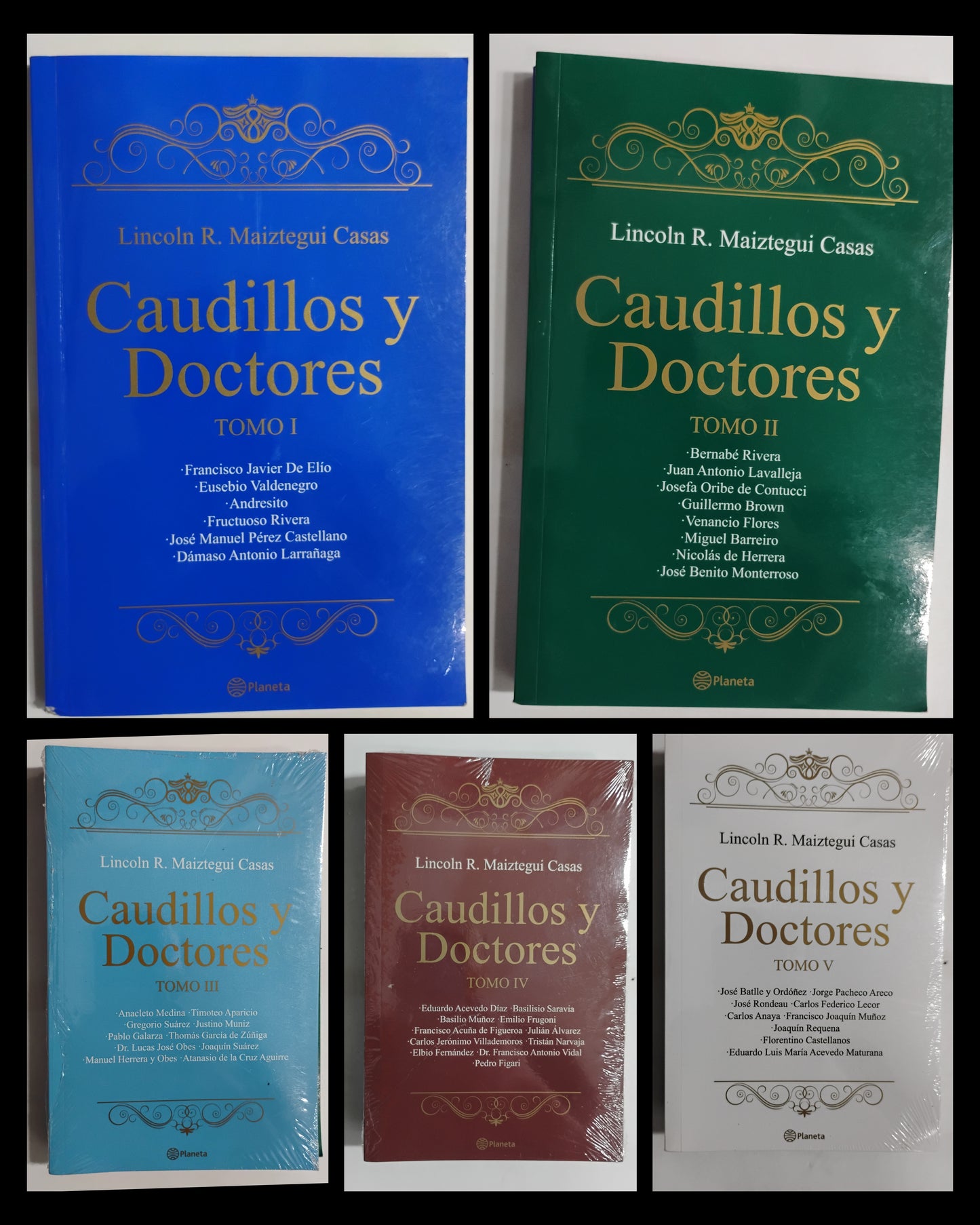 Caudillos y Doctores (colección completa 10 tomos) - Lincoln R. Maiztegui Casas