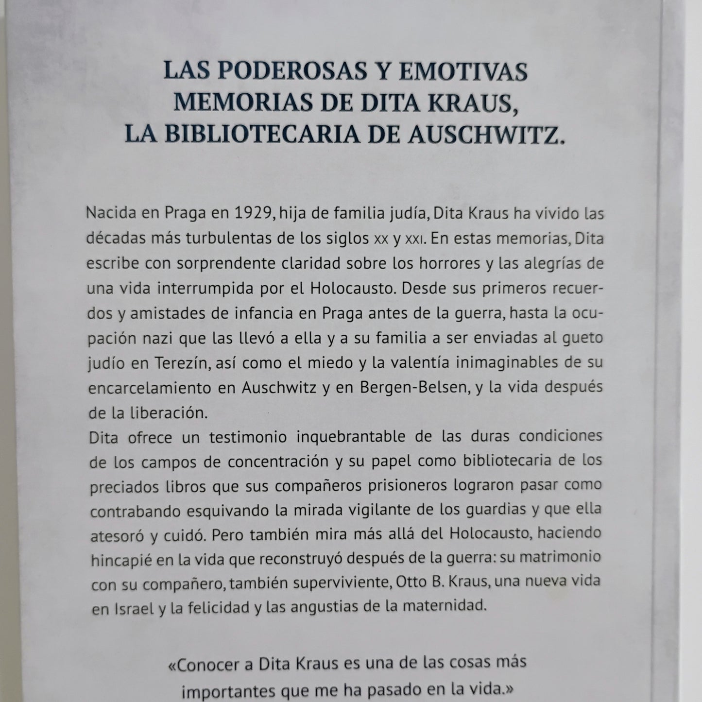 Yo, Dita Kraus. La bibliotecaria de Auschwitz - Dita Kraus