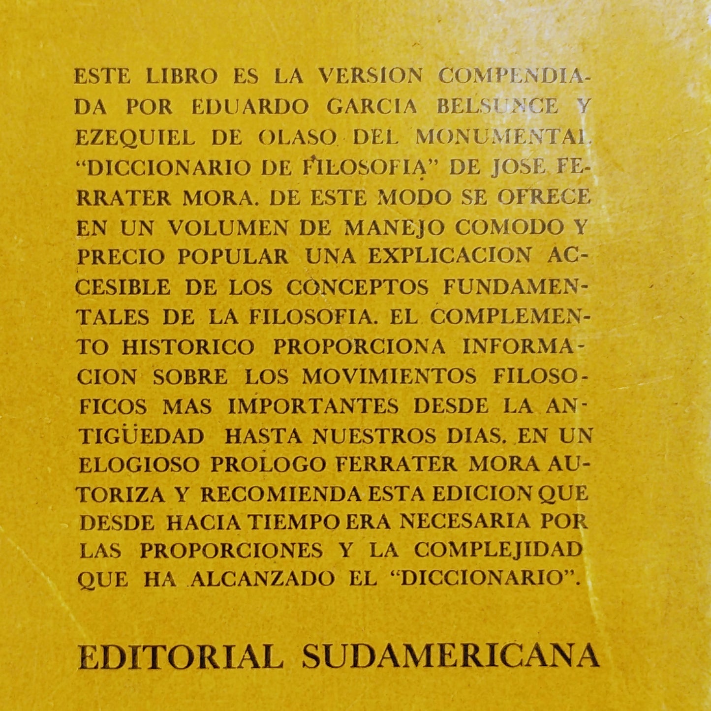 Diccionario de Filosofía abreviado - José Ferrater Mora