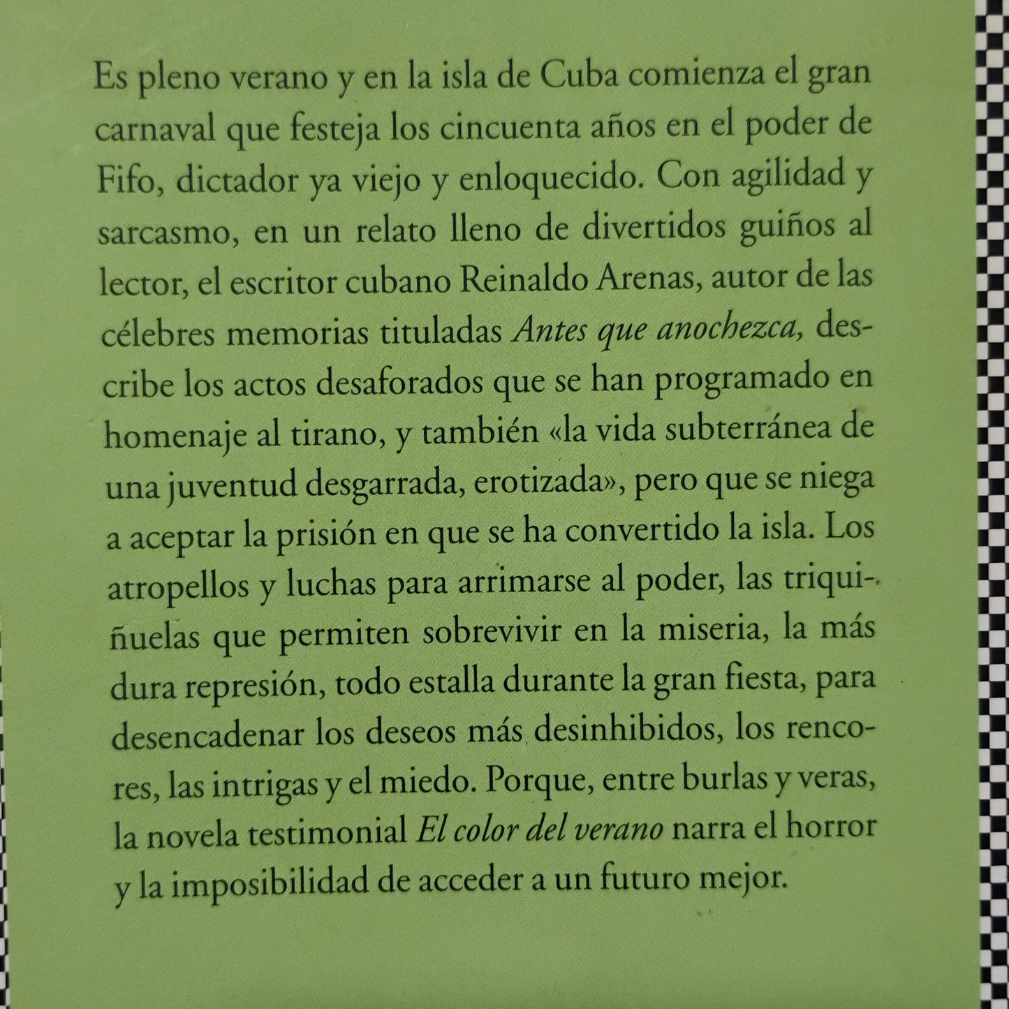 El color del verano - Reinaldo Arenas