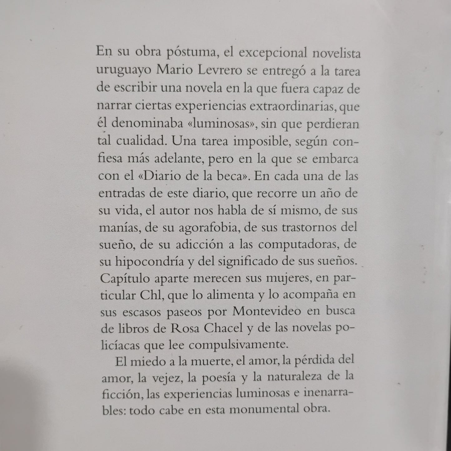 La novela luminosa - Mario Levrero