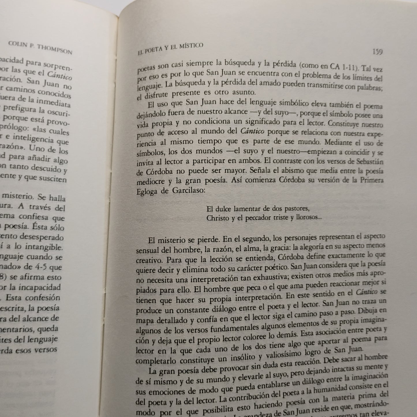 EL POETA Y EL MÍSTICO. Un estudio sobre "El Cántico Espiritual" de San Juan de la Cruz - Colin P. Thompson