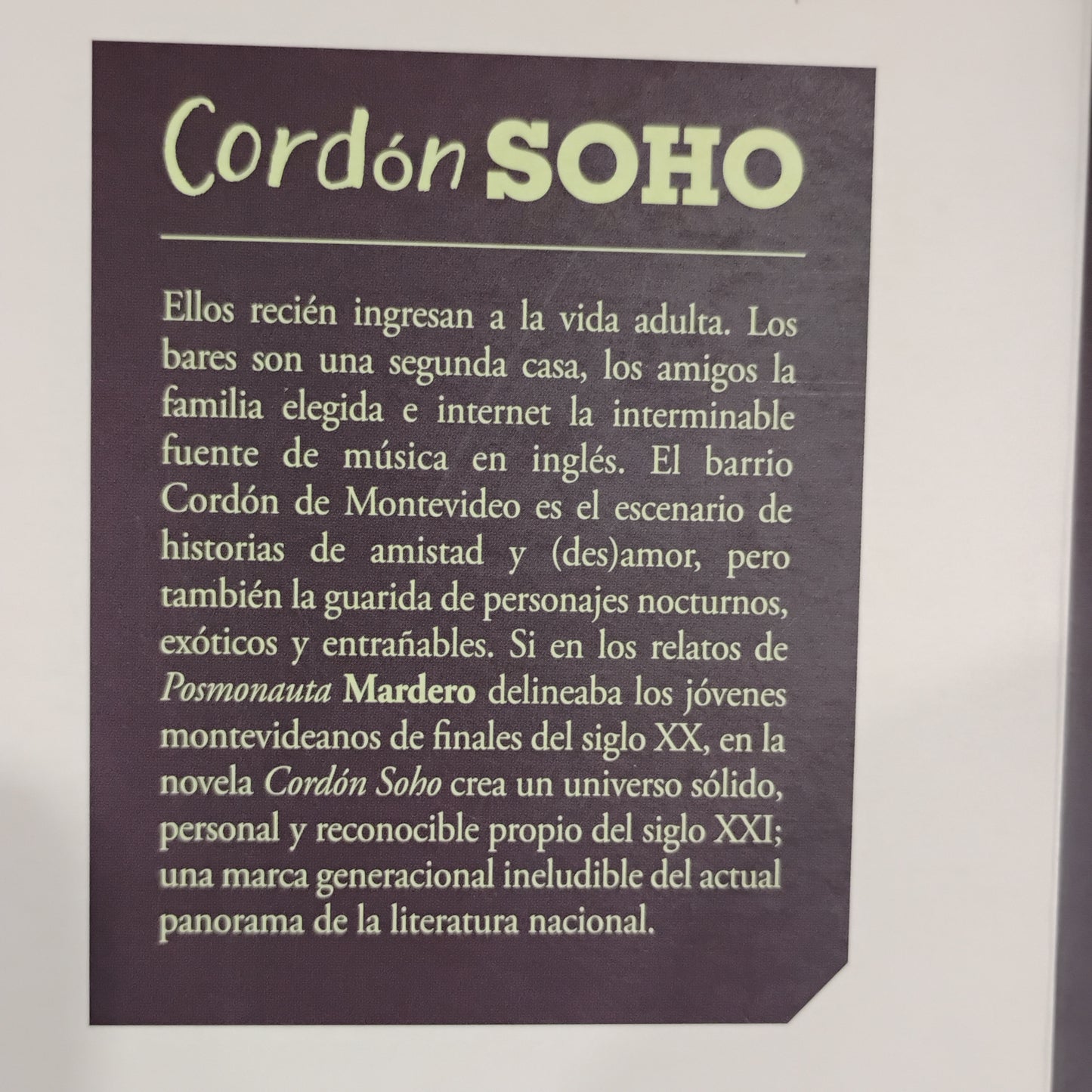 Cordón SOHO - Natalia Mardero