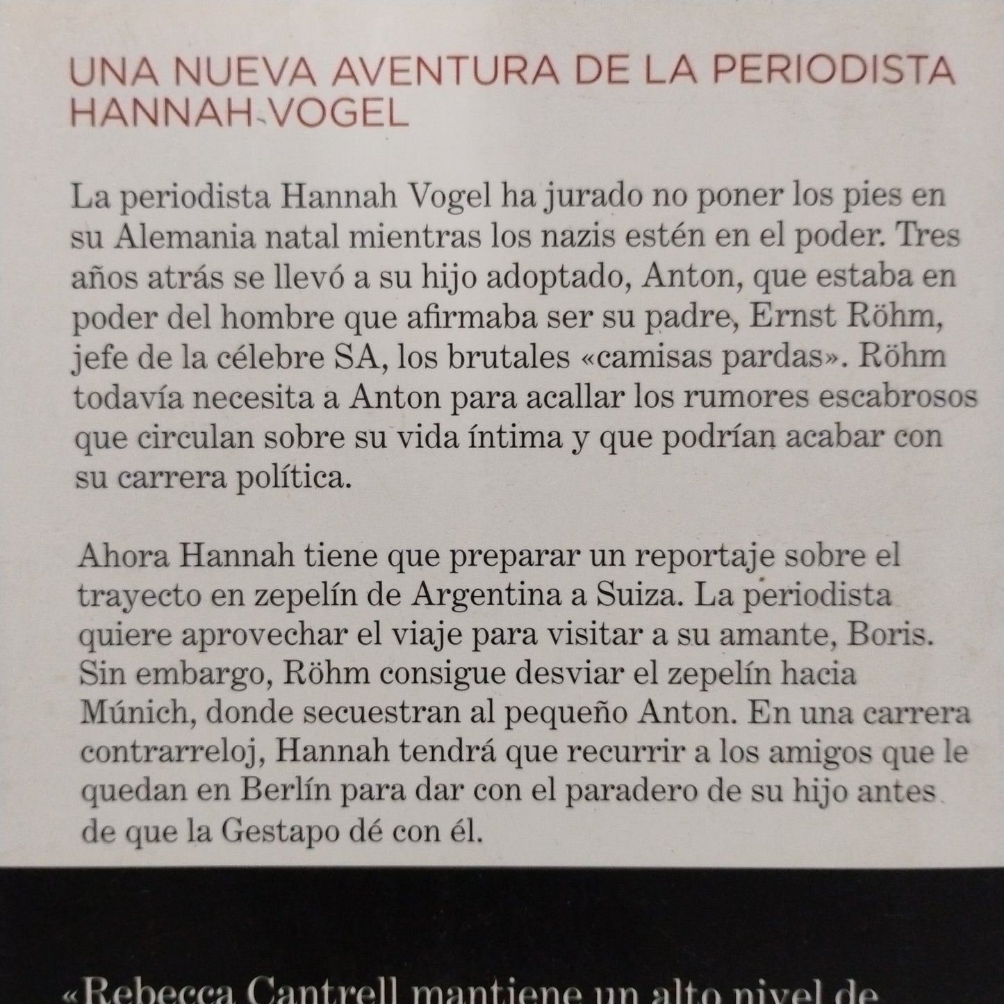 La noche de los cuchillos largos - Rebecca Cantrell