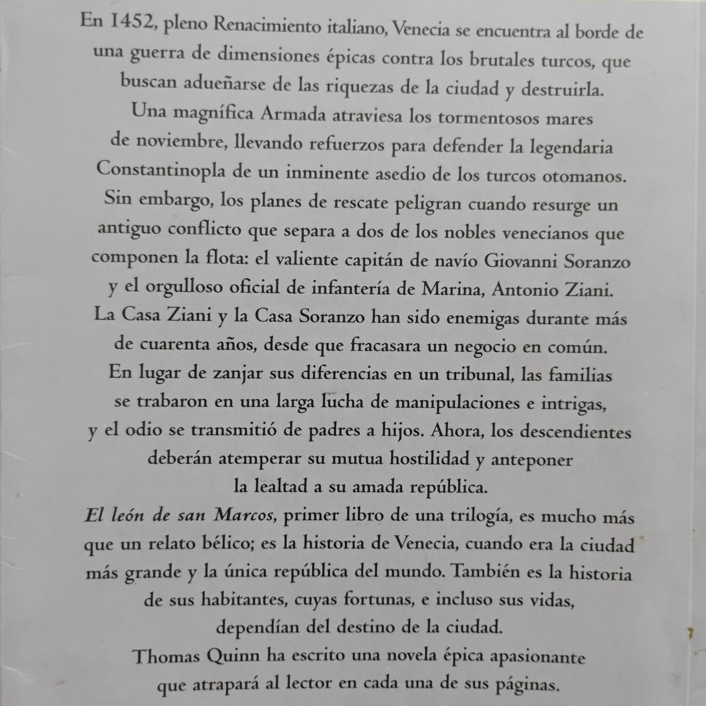 El león de San Marcos - Thomas Quinn