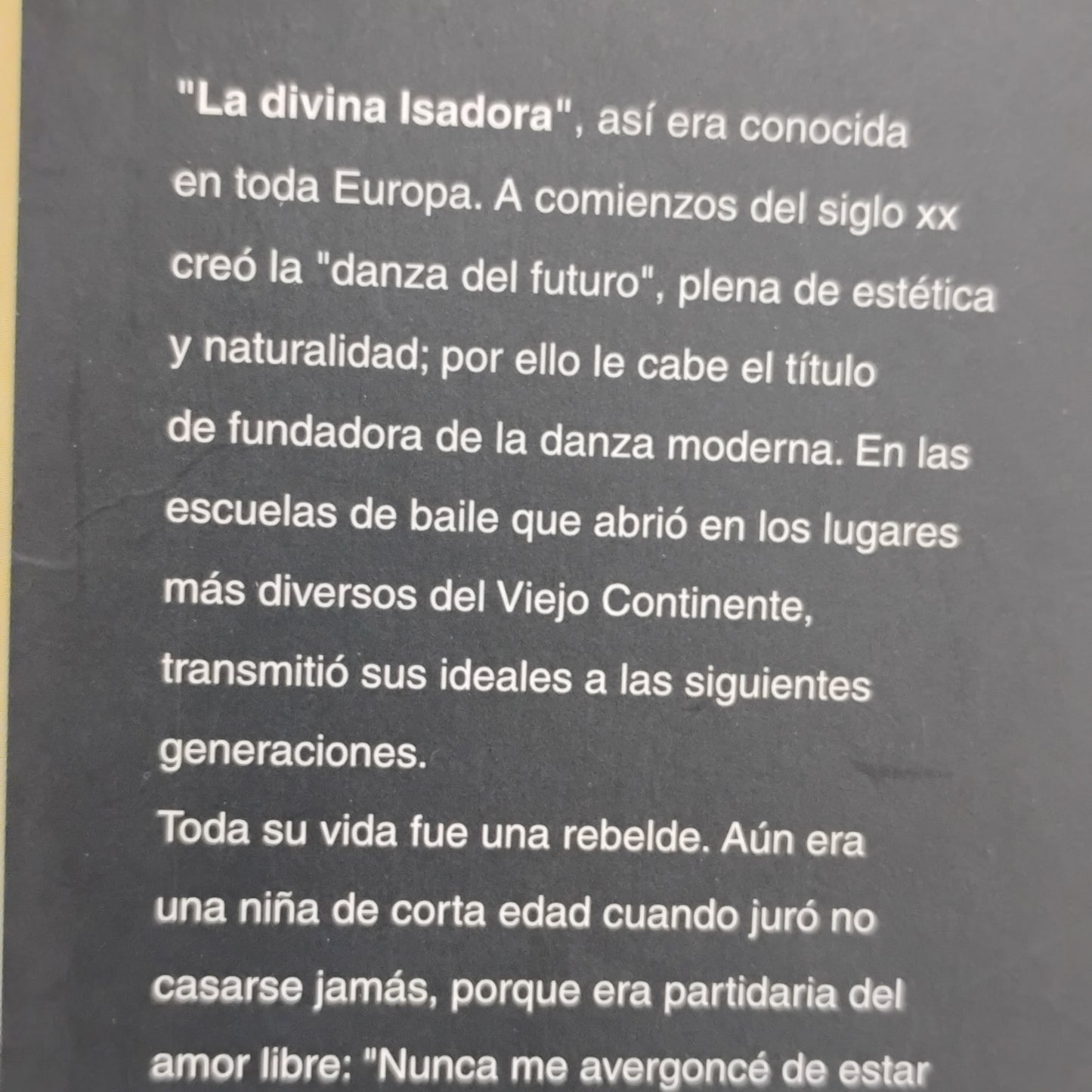 ISADORA DUNCAN. "Bailar, el movimiento eterno" - Jochen Schmidt