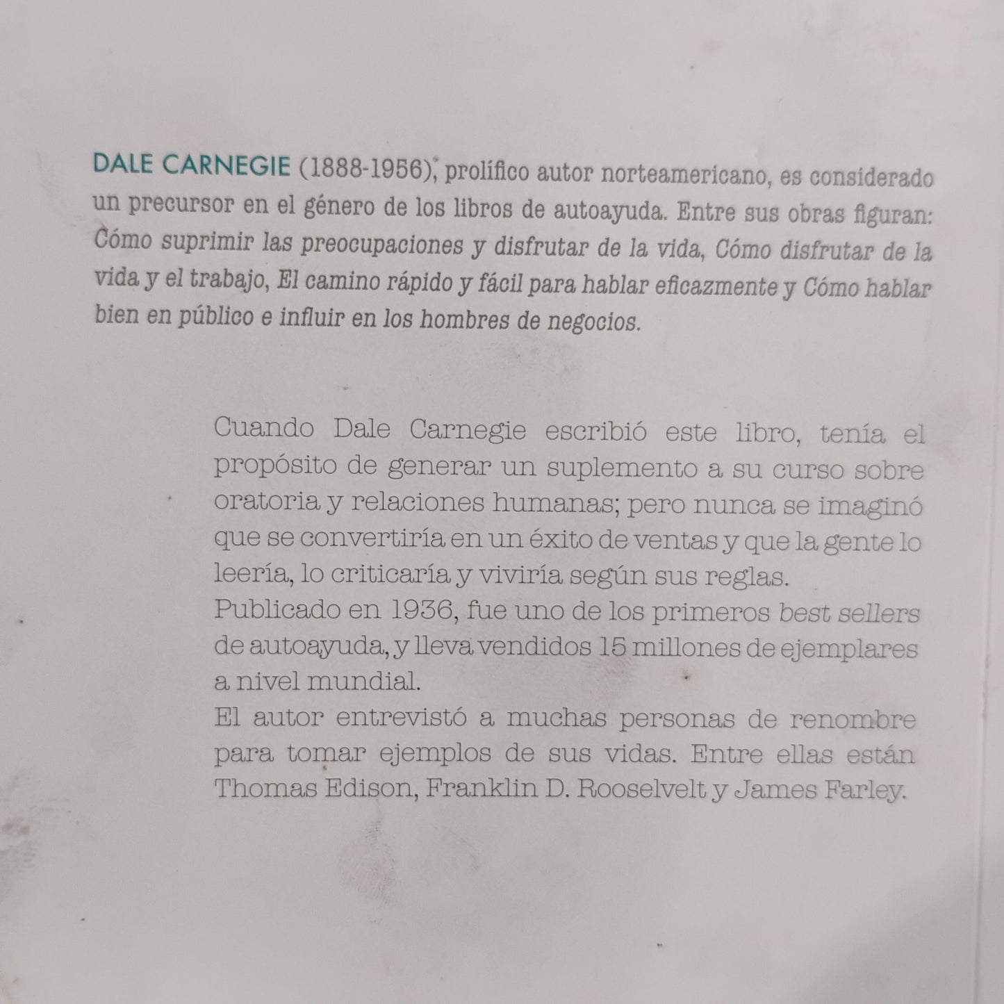 Cómo ganar amigos e influir en las personas - Dale Carnegie