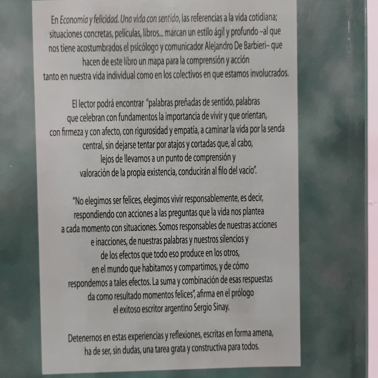 Economía y felicidad. Una vida con sentido - Alejandro de Barbieri
