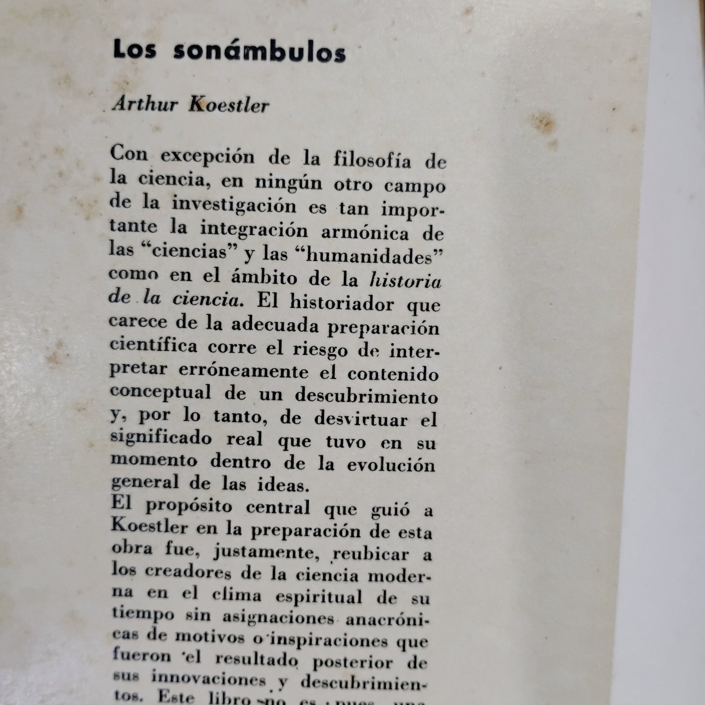 LOS SONÁMBULOS. Historia de la cambiante cosmovisión del hombre - Arthur Koestler