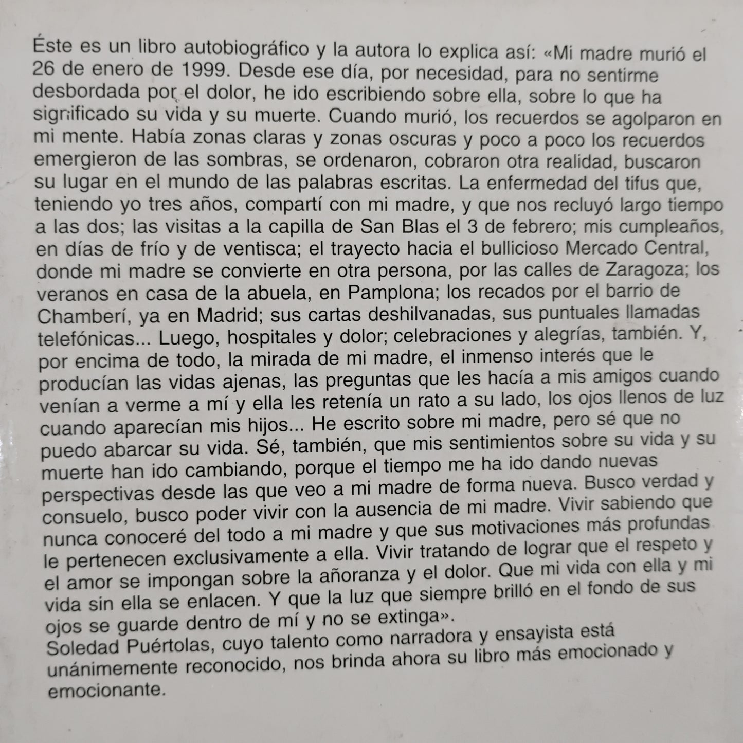 Con mi madre - Soledad Puértolas