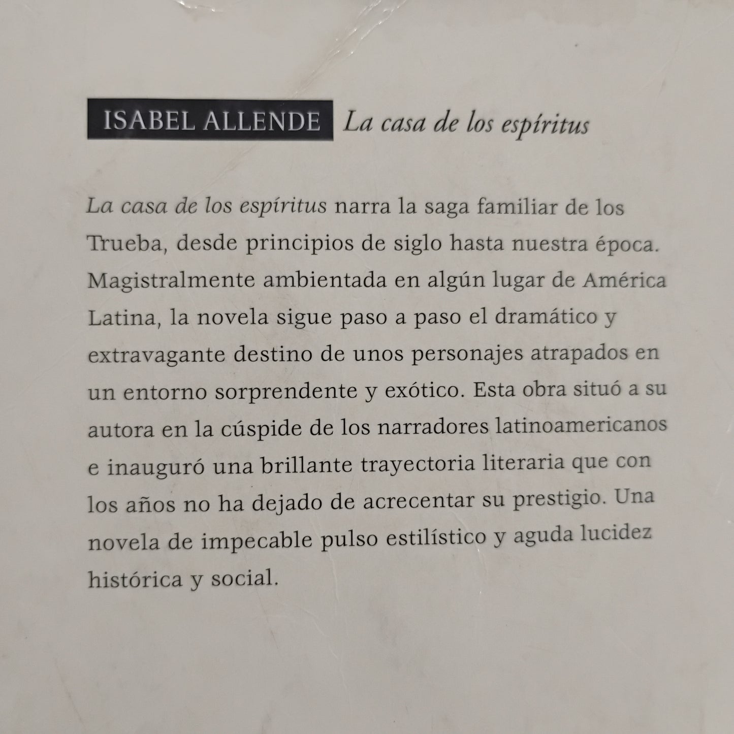 La casa de los espíritus - Isabel Allende