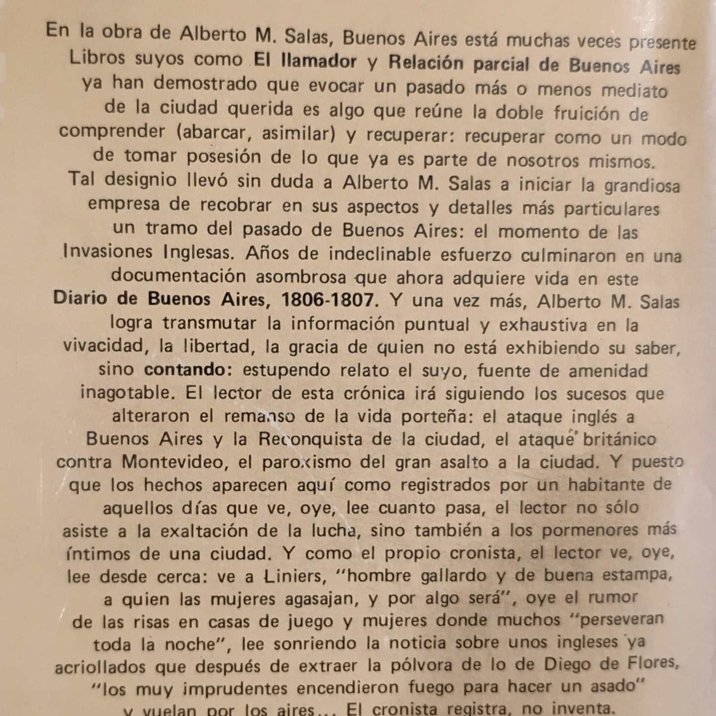 Diario de Buenos Aires 1806-1807 - Alberto M. Salas